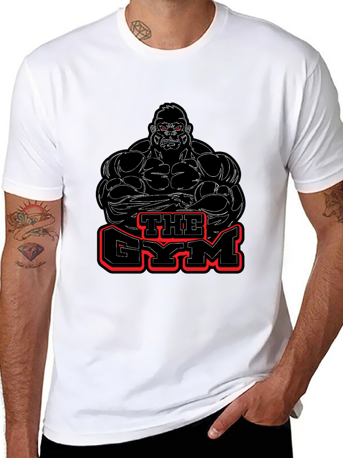 The Gym Gorilla Graphic Black T-Shirt