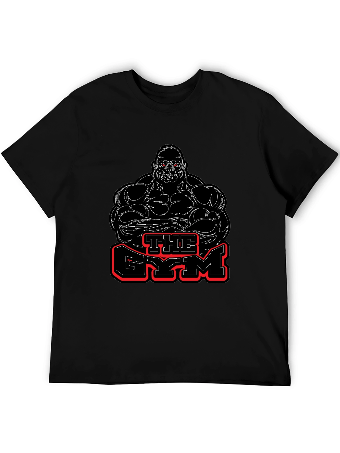 The Gym Gorilla Graphic Black T-Shirt