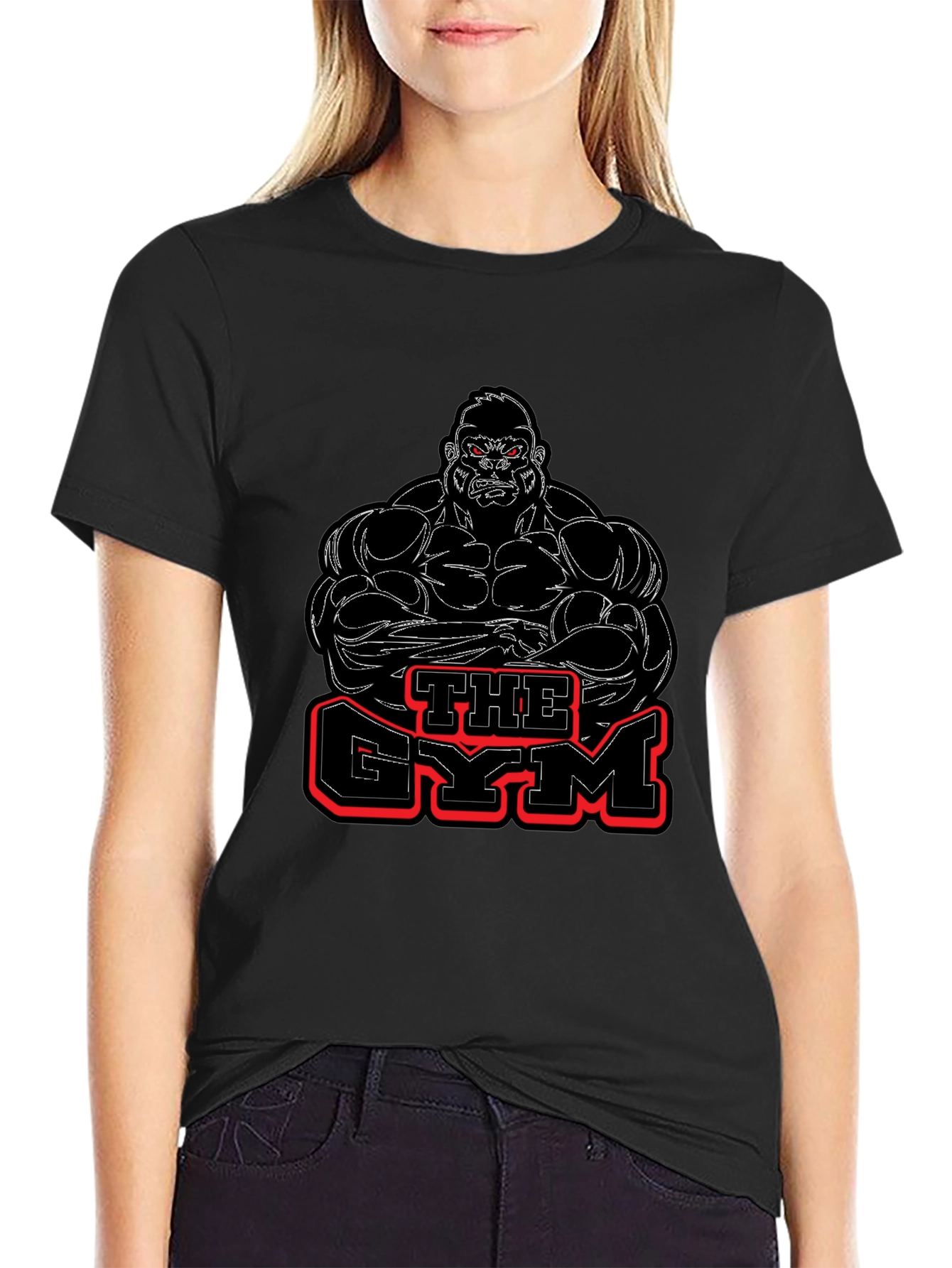 The Gym Gorilla Graphic Black T-Shirt