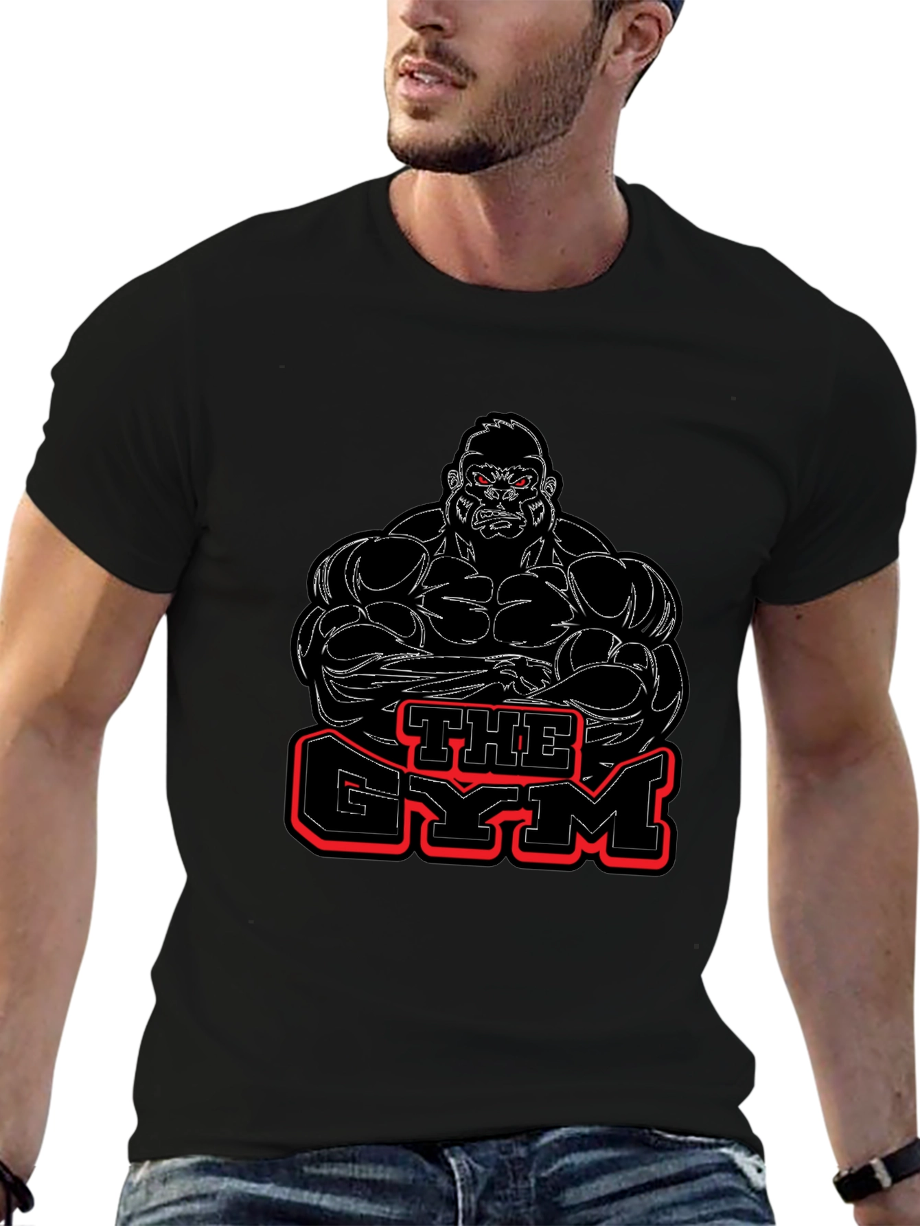 The Gym Gorilla Graphic Black T-Shirt