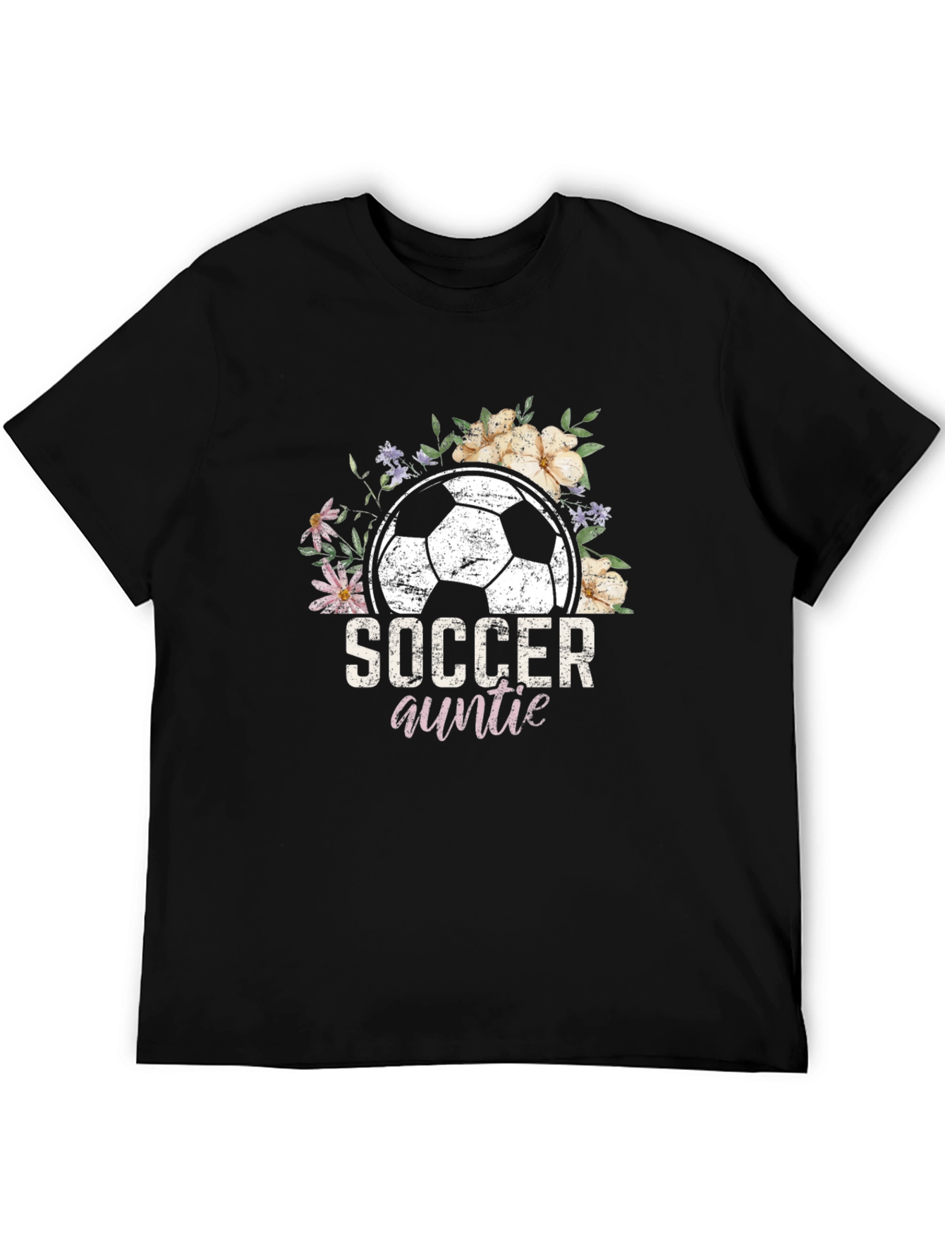 Soccer Auntie Graphic T-Shirt - Black