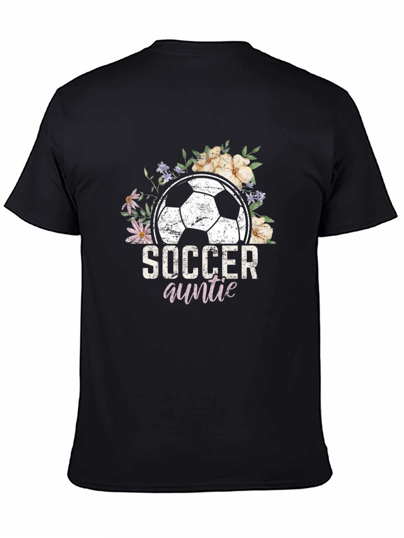 Soccer Auntie Graphic T-Shirt - Black