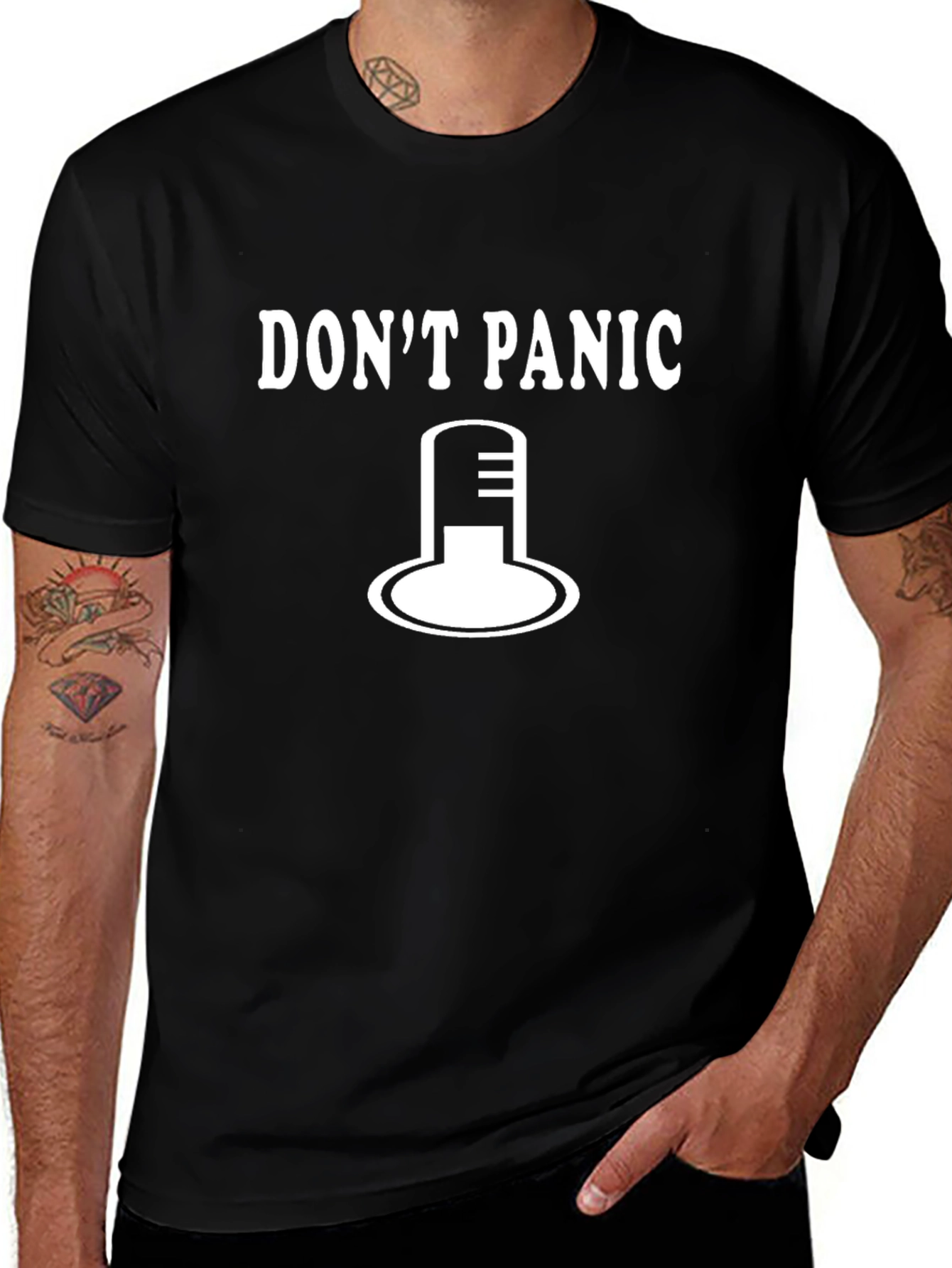 Dont Panic Graphic Tee - Humorous T-Shirt