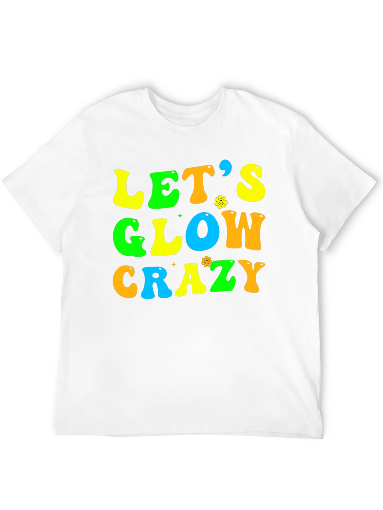 Lets Glow Crazy Black Graphic Tee
