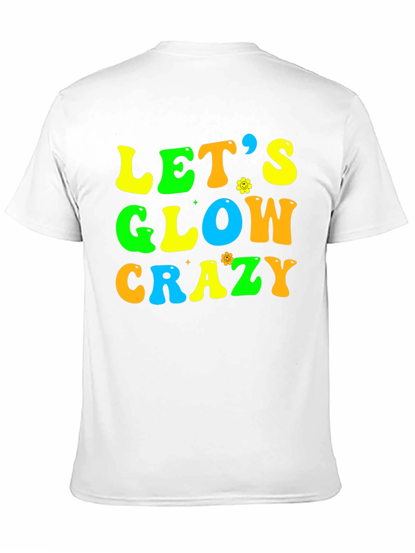 Lets Glow Crazy Black Graphic Tee
