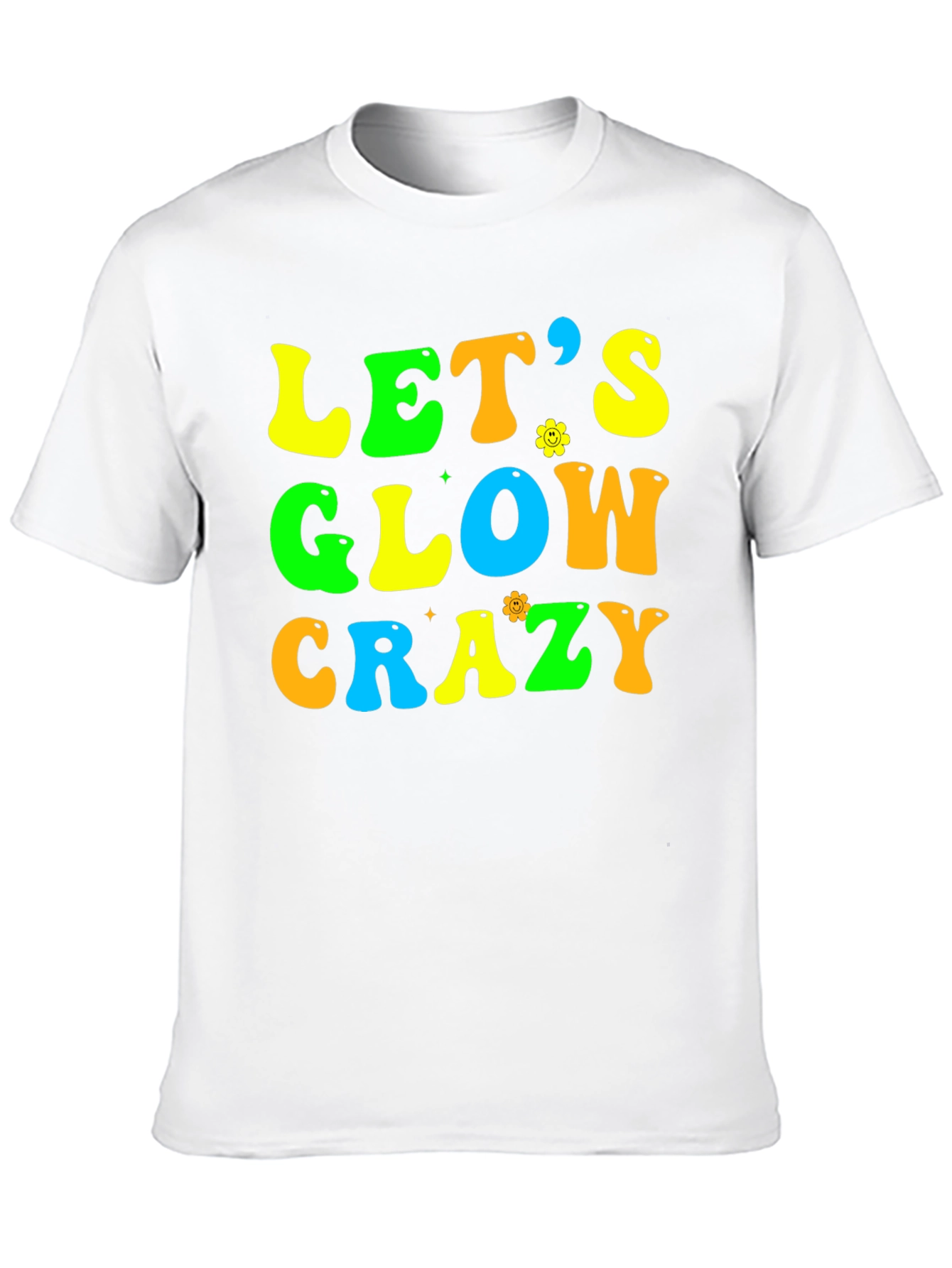 Lets Glow Crazy Black Graphic Tee
