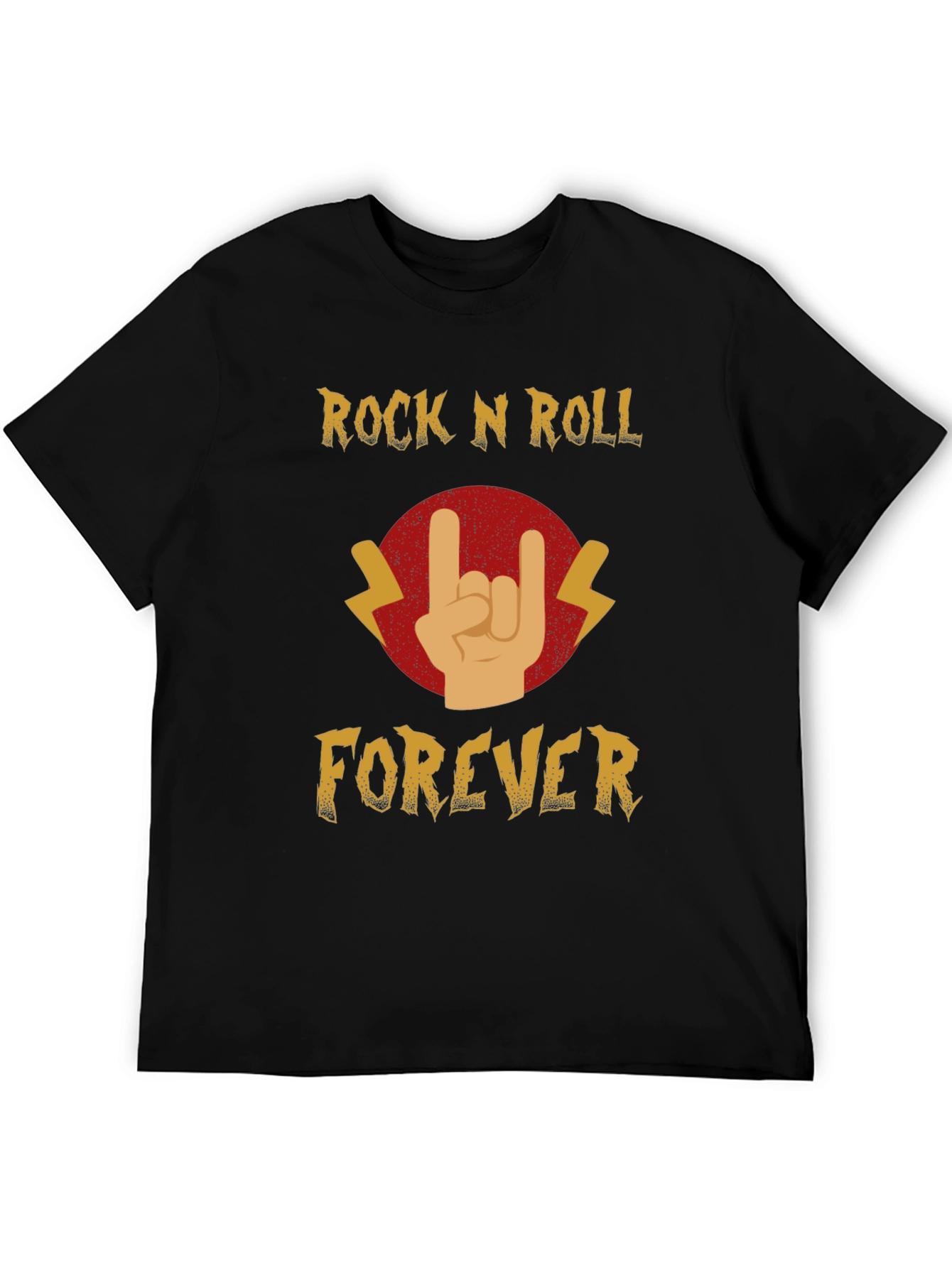 Rock N Roll Forever Black Graphic Tee