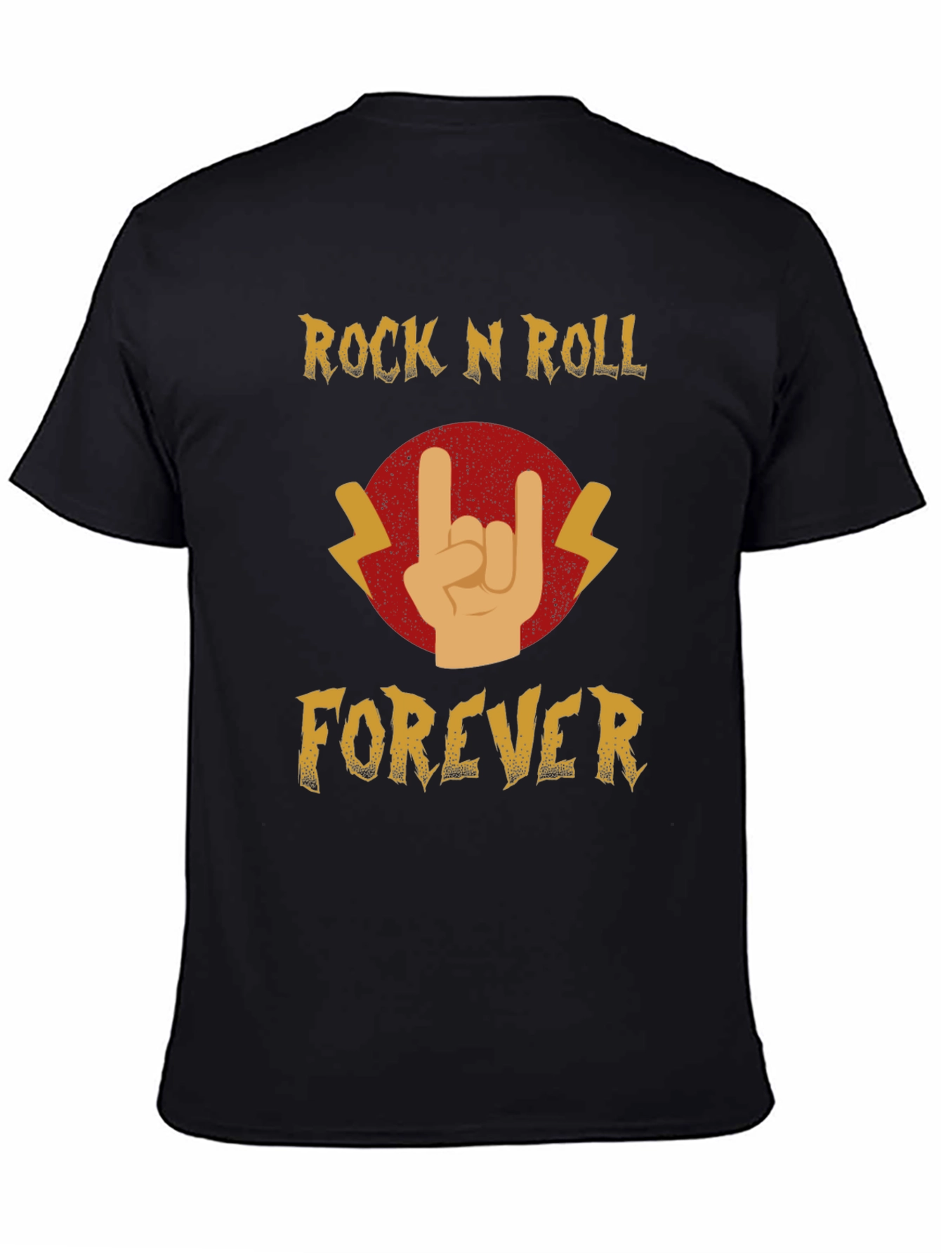 Rock N Roll Forever Black Graphic Tee