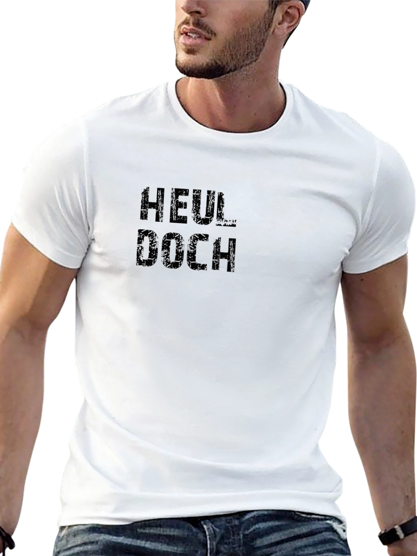 Heul Doch! Mens Black Graphic T-Shirt