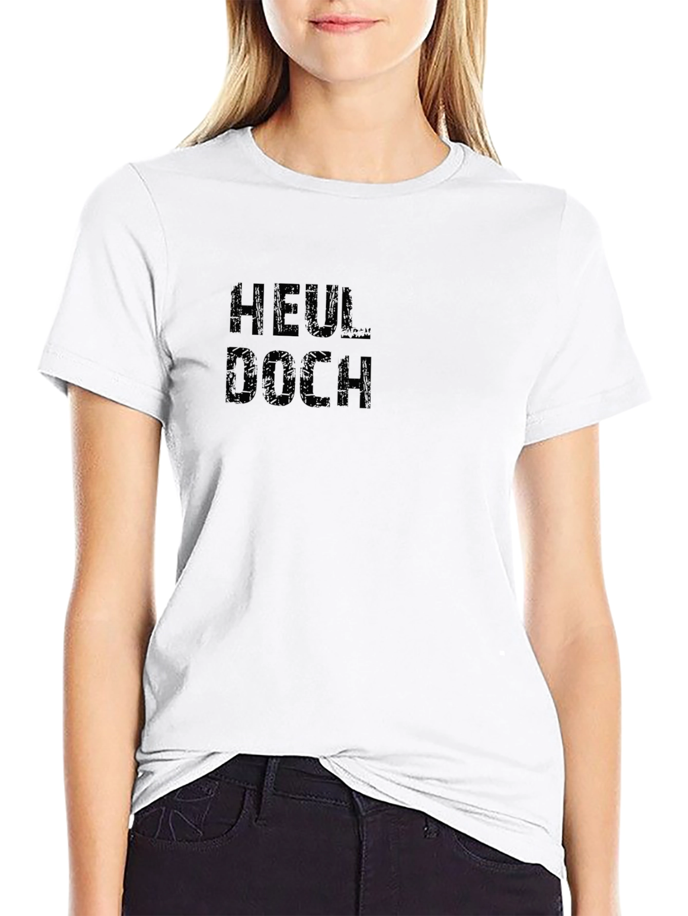 Heul Doch! Mens Black Graphic T-Shirt