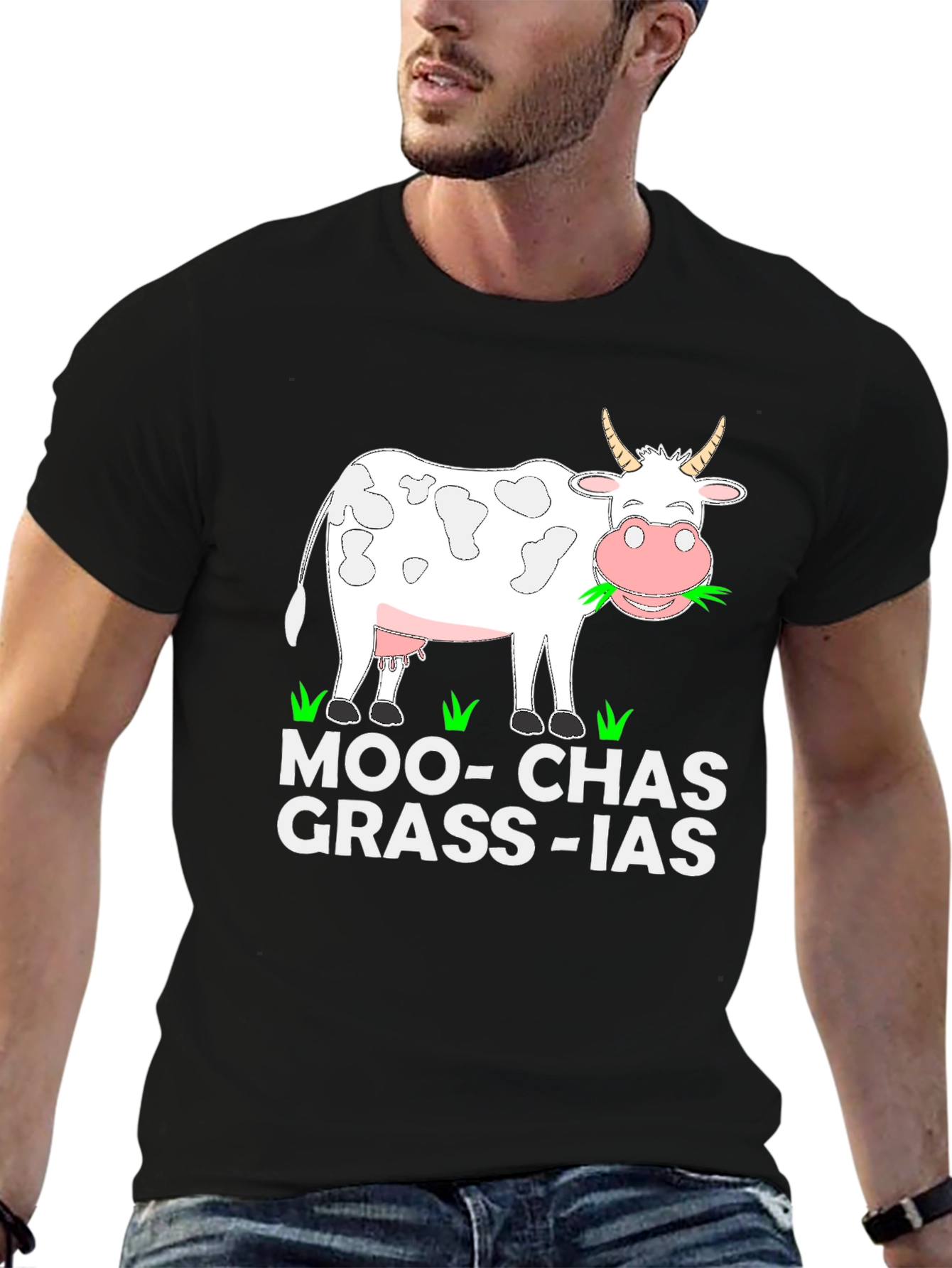 Moo-Chas Grass-ias Graphic T-Shirt