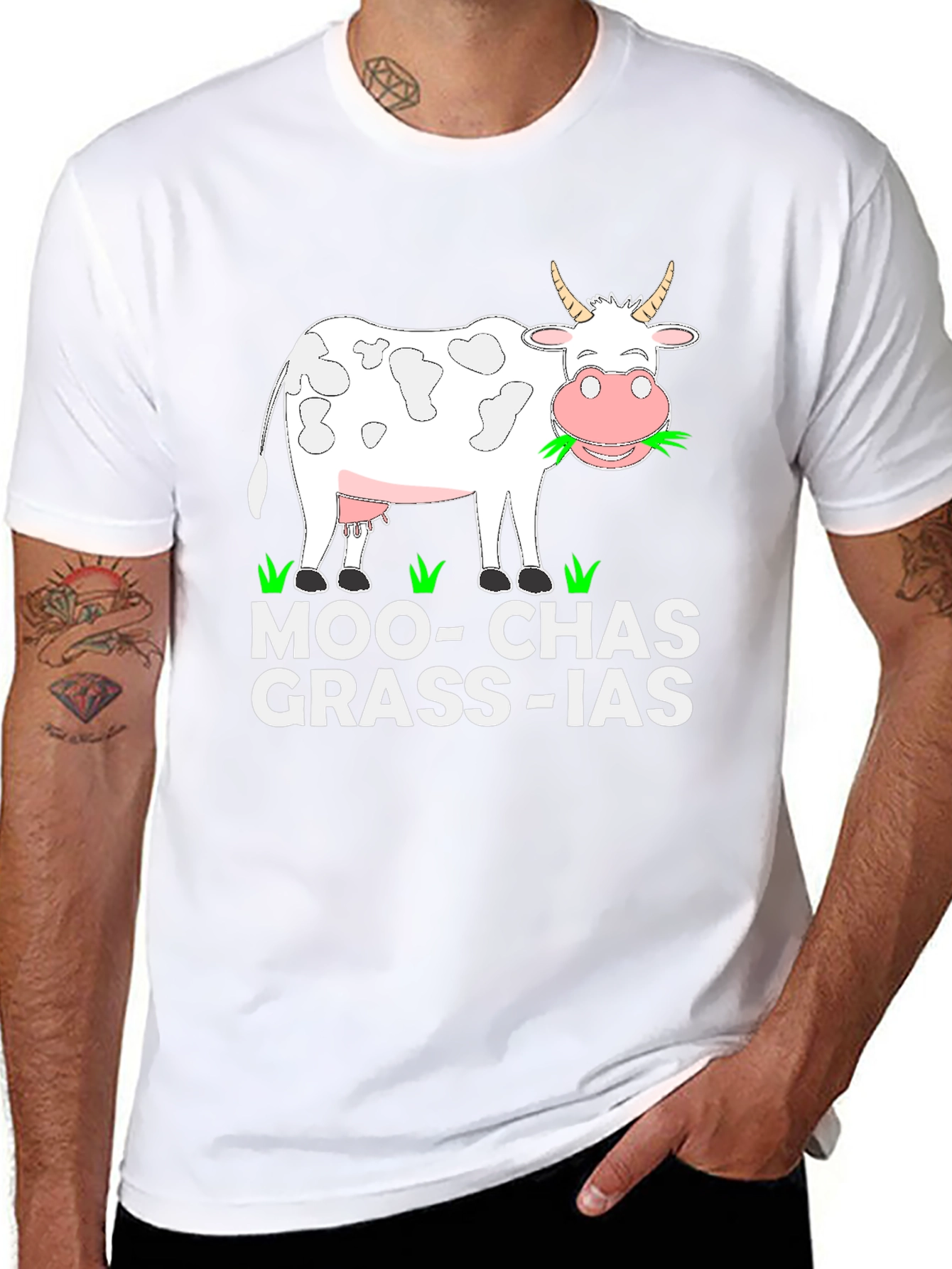Moo-Chas Grass-ias Graphic T-Shirt