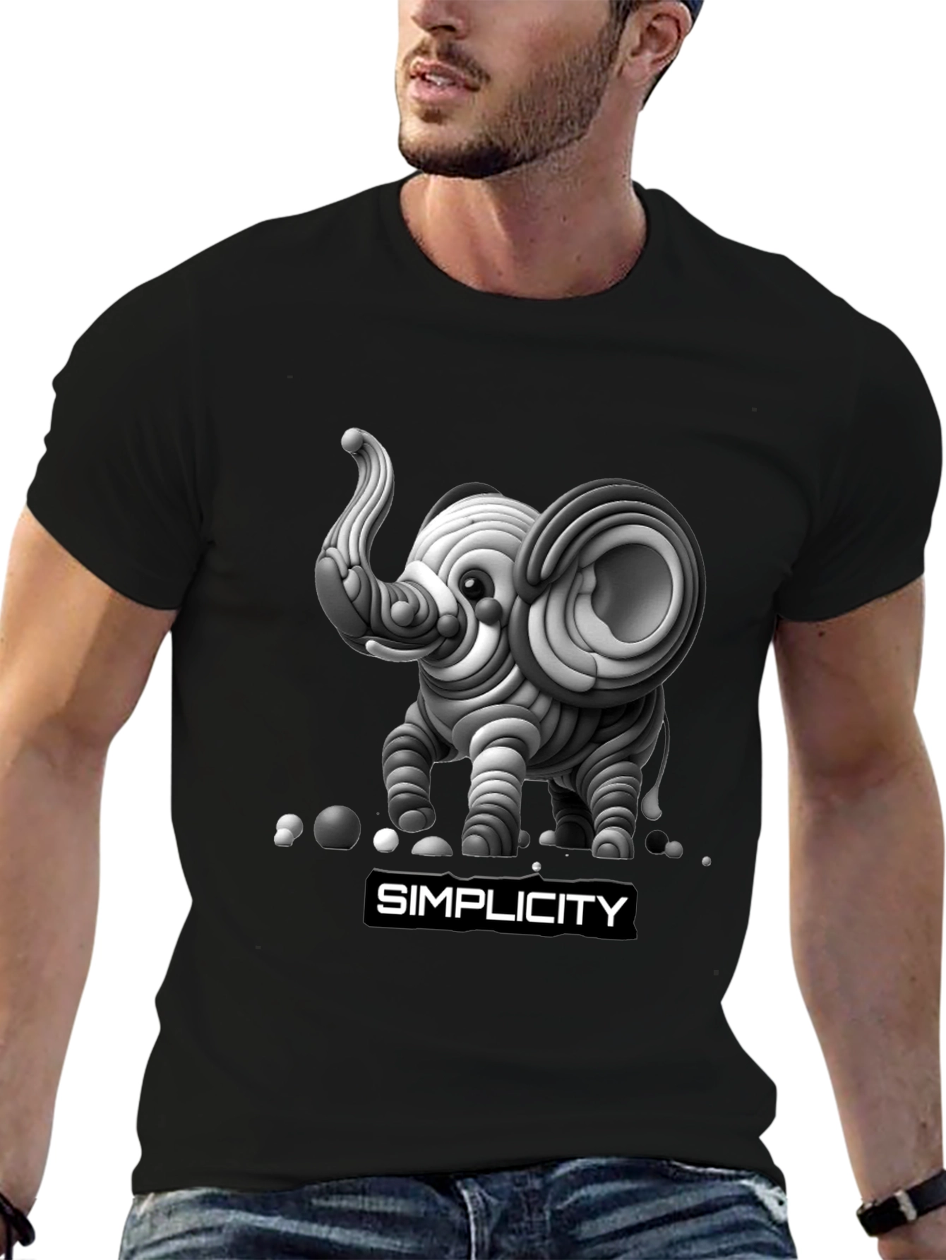 Unique Elephant Simplicity Graphic Tee