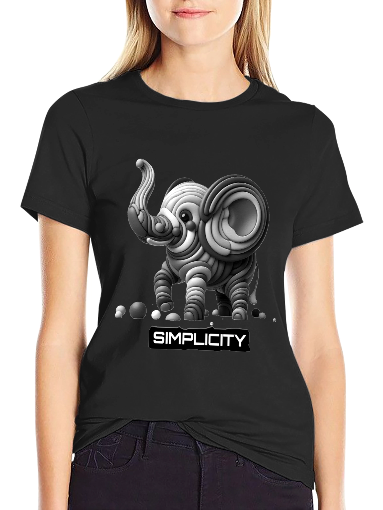 Unique Elephant Simplicity Graphic Tee