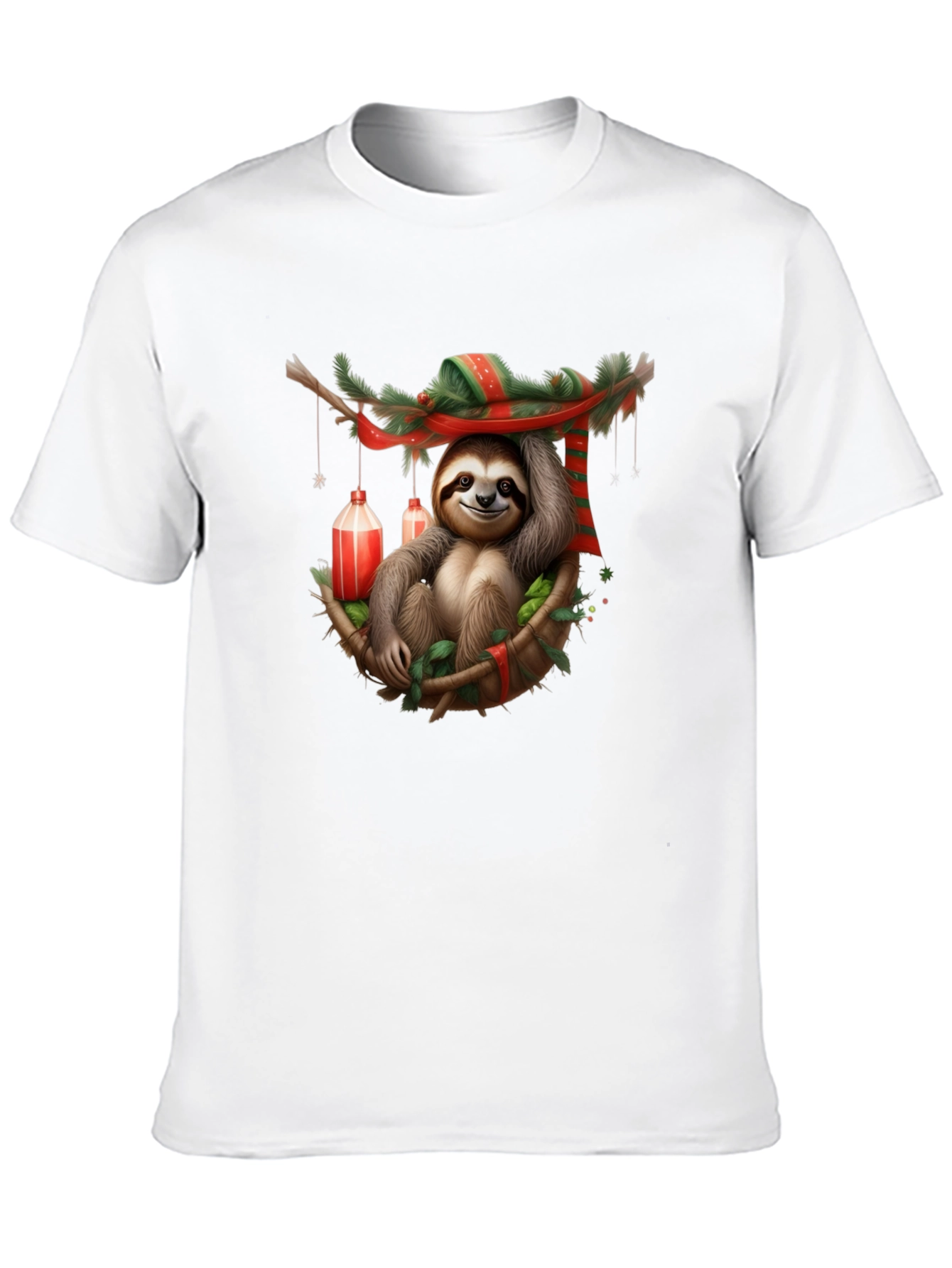 Festive Sloth T-Shirt - Holiday Style