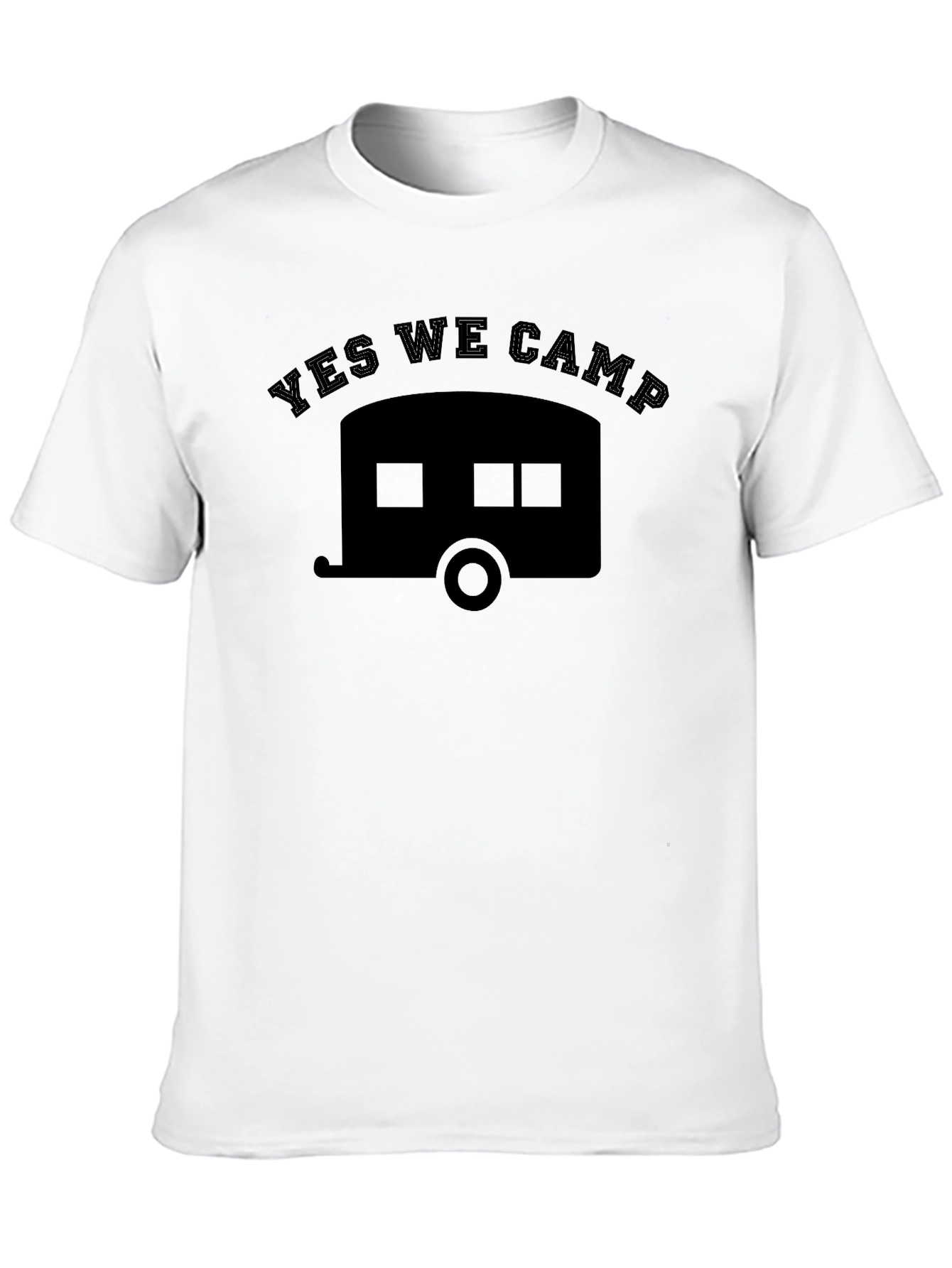 Yes We Camp Black Graphic Tee
