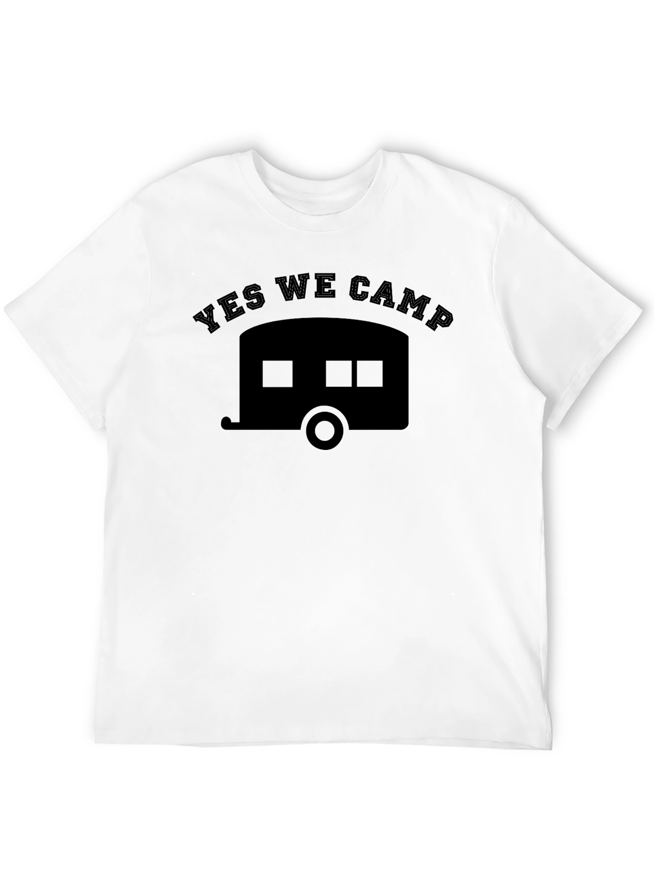 Yes We Camp Black Graphic Tee