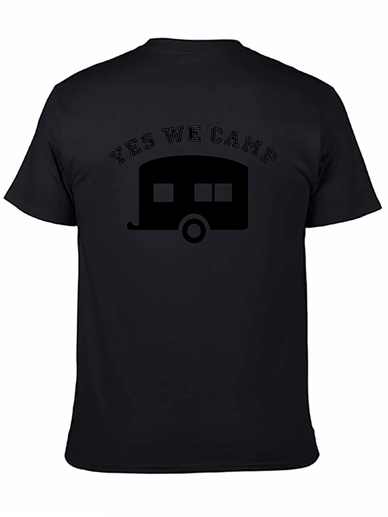 Yes We Camp Black Graphic Tee