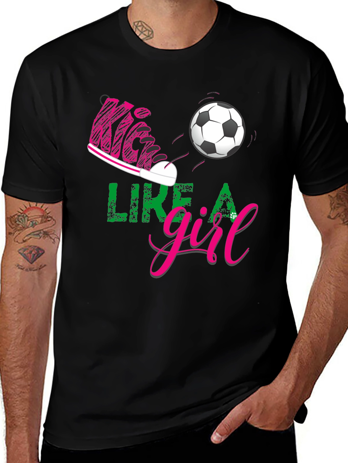 Kick Like a Girl Graphic Tee - Soccer T-Shirt