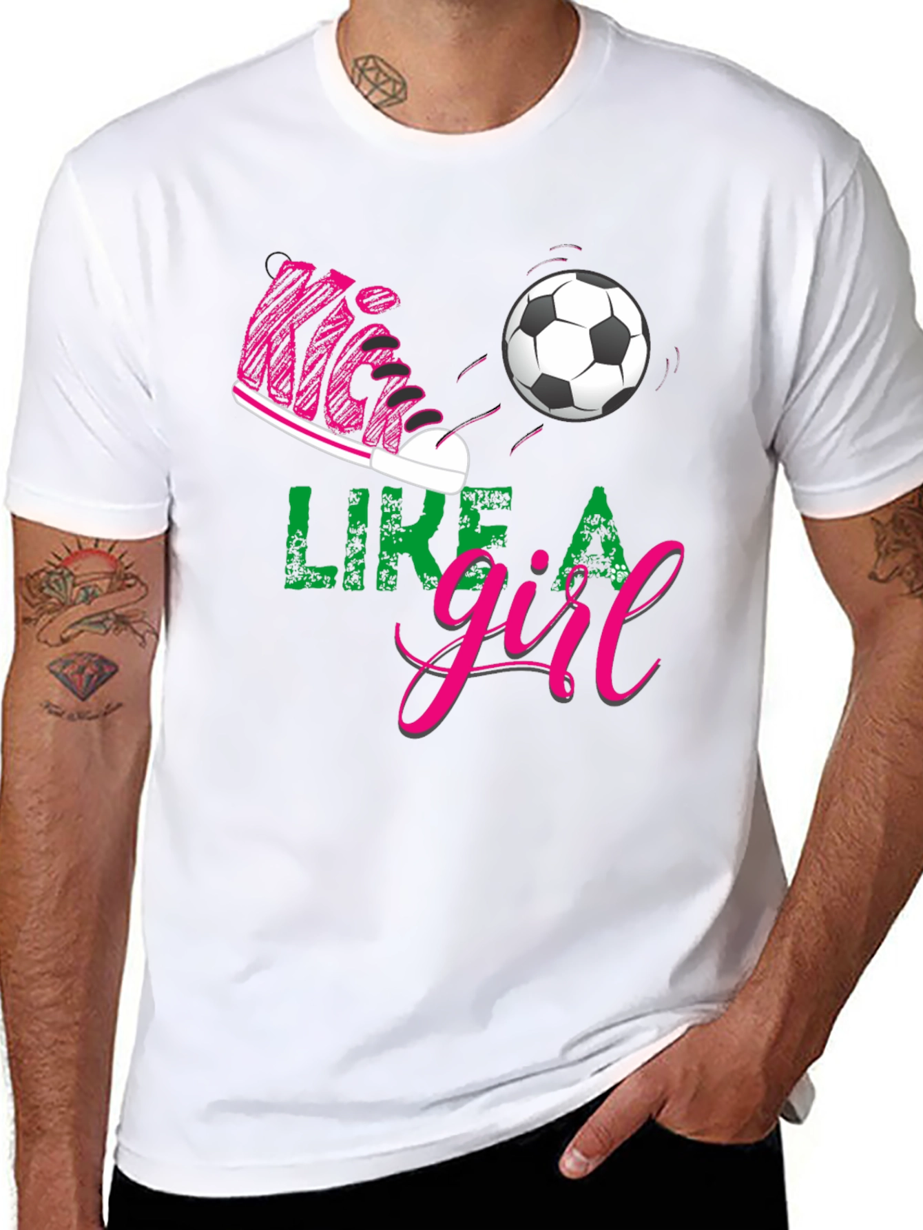 Kick Like a Girl Graphic Tee - Soccer T-Shirt
