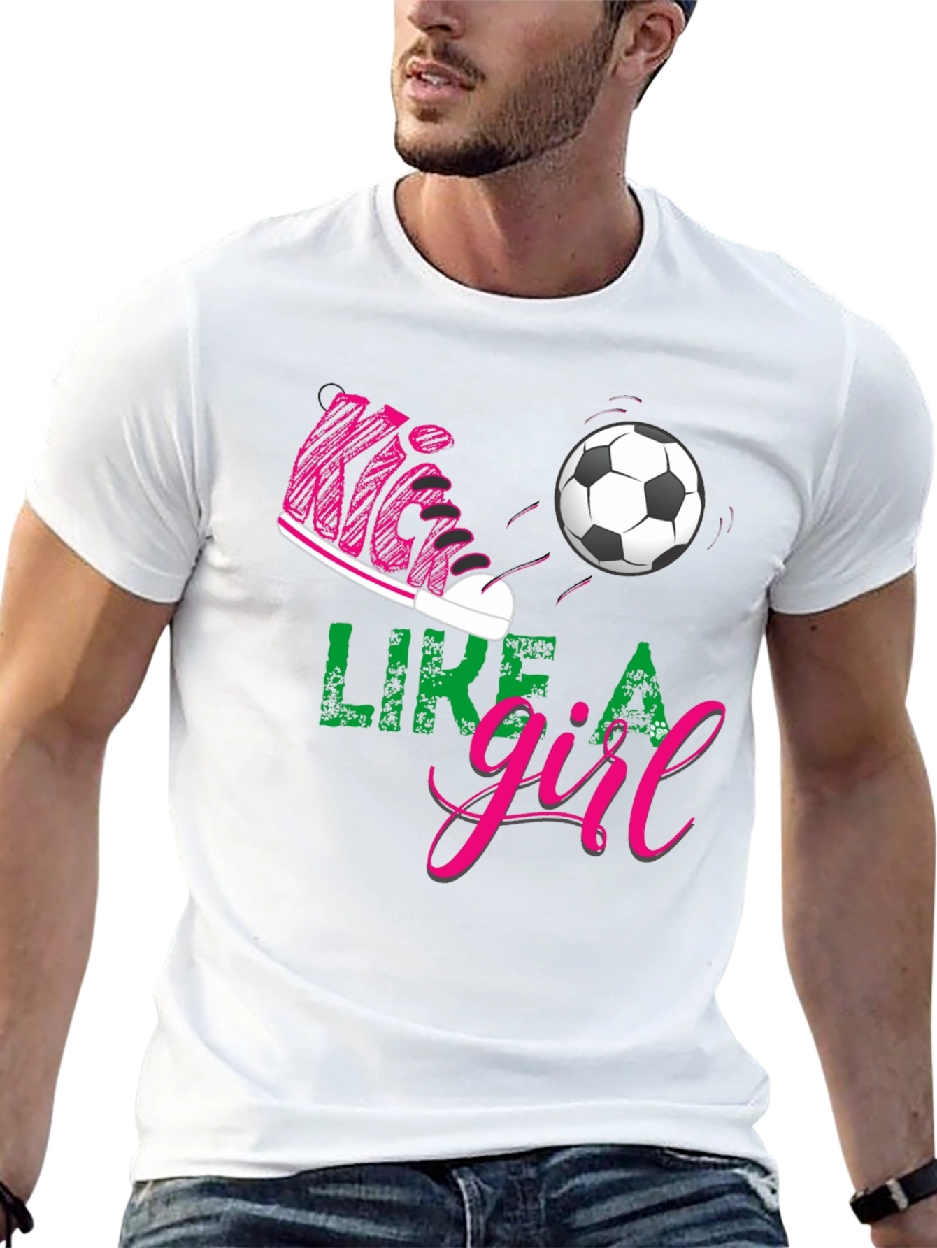 Kick Like a Girl Graphic Tee - Soccer T-Shirt