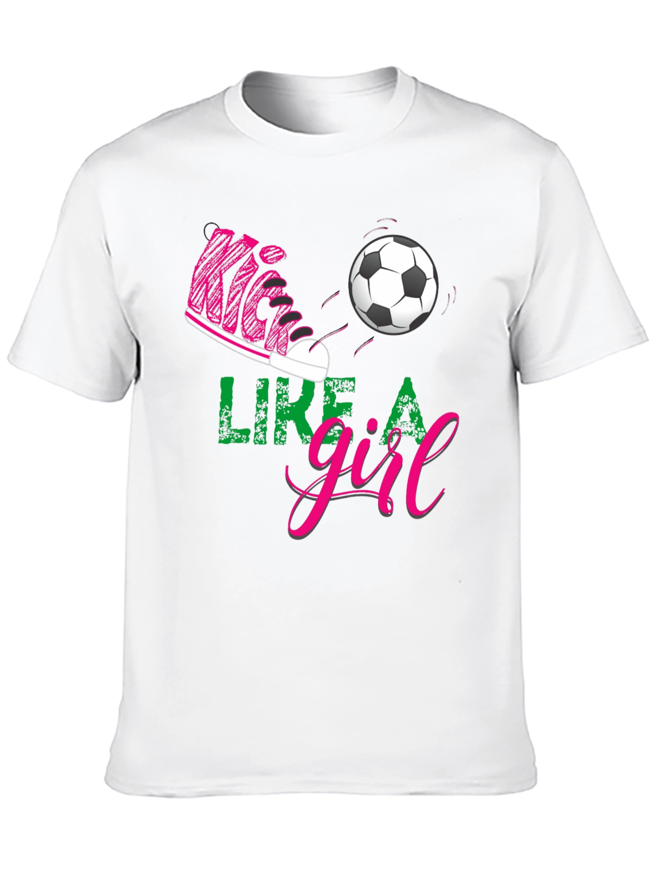 Kick Like a Girl Graphic Tee - Soccer T-Shirt