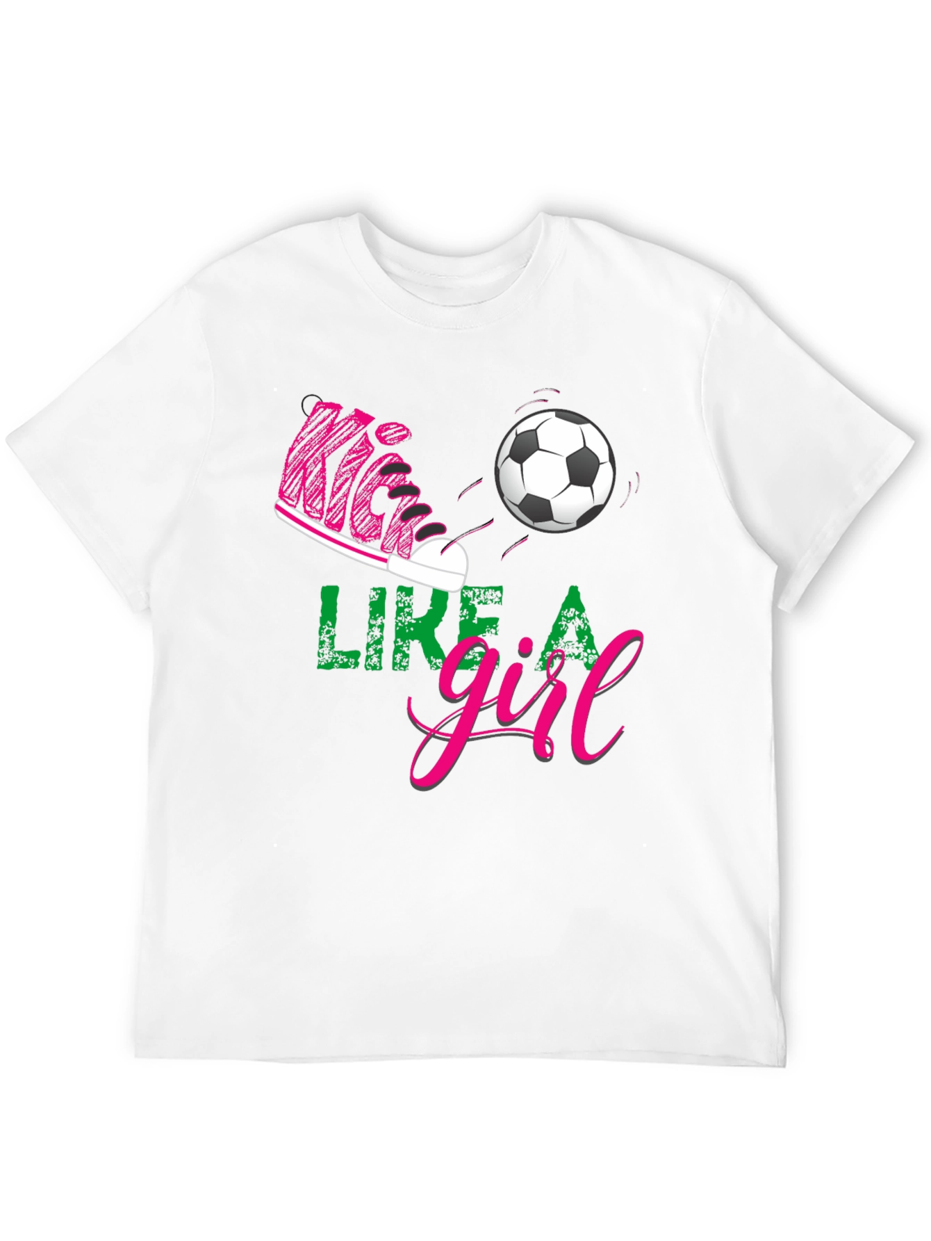 Kick Like a Girl Graphic Tee - Soccer T-Shirt