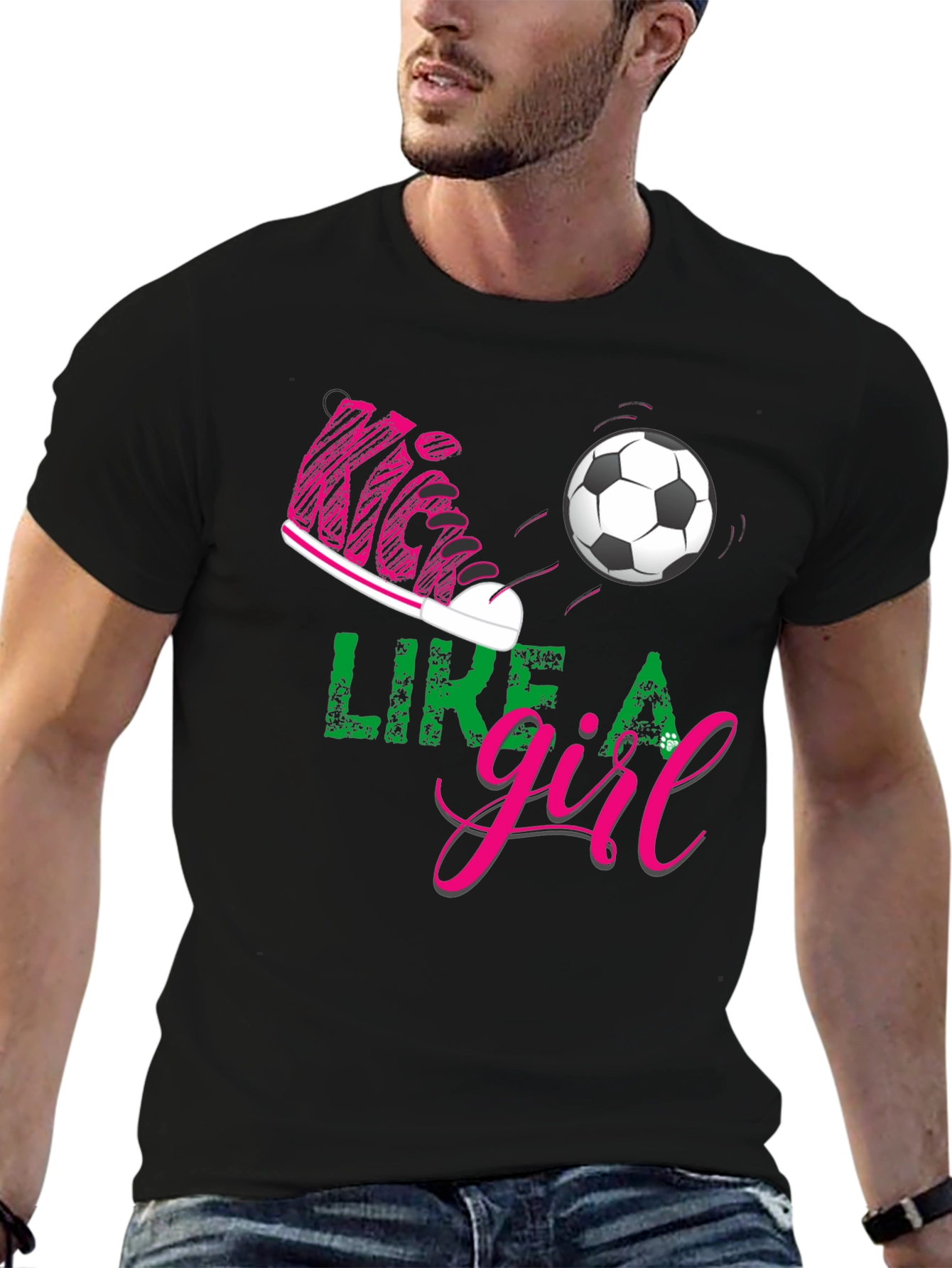 Kick Like a Girl Graphic Tee - Soccer T-Shirt