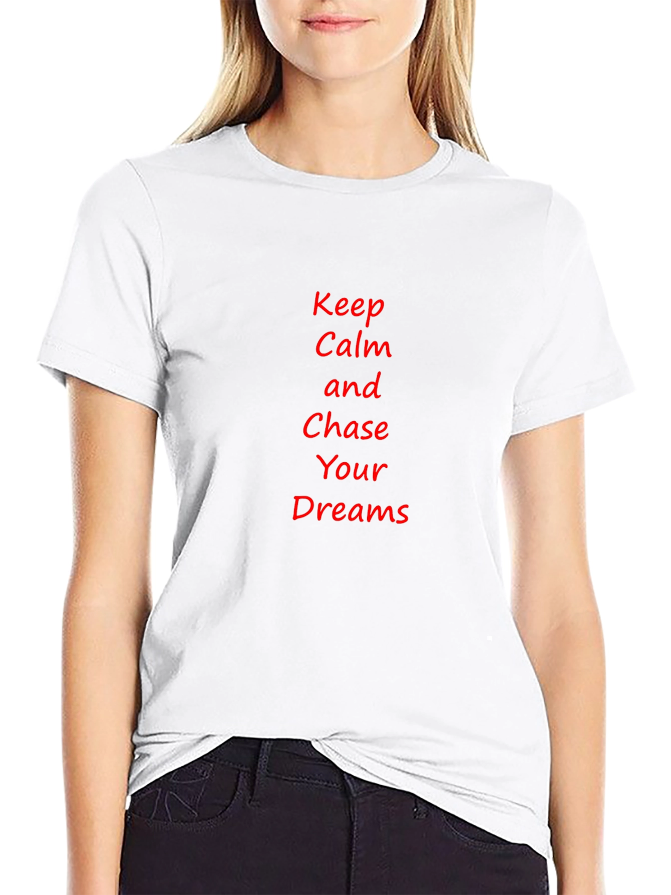 Keep Calm and Chase Your Dreams Black T-Shirt