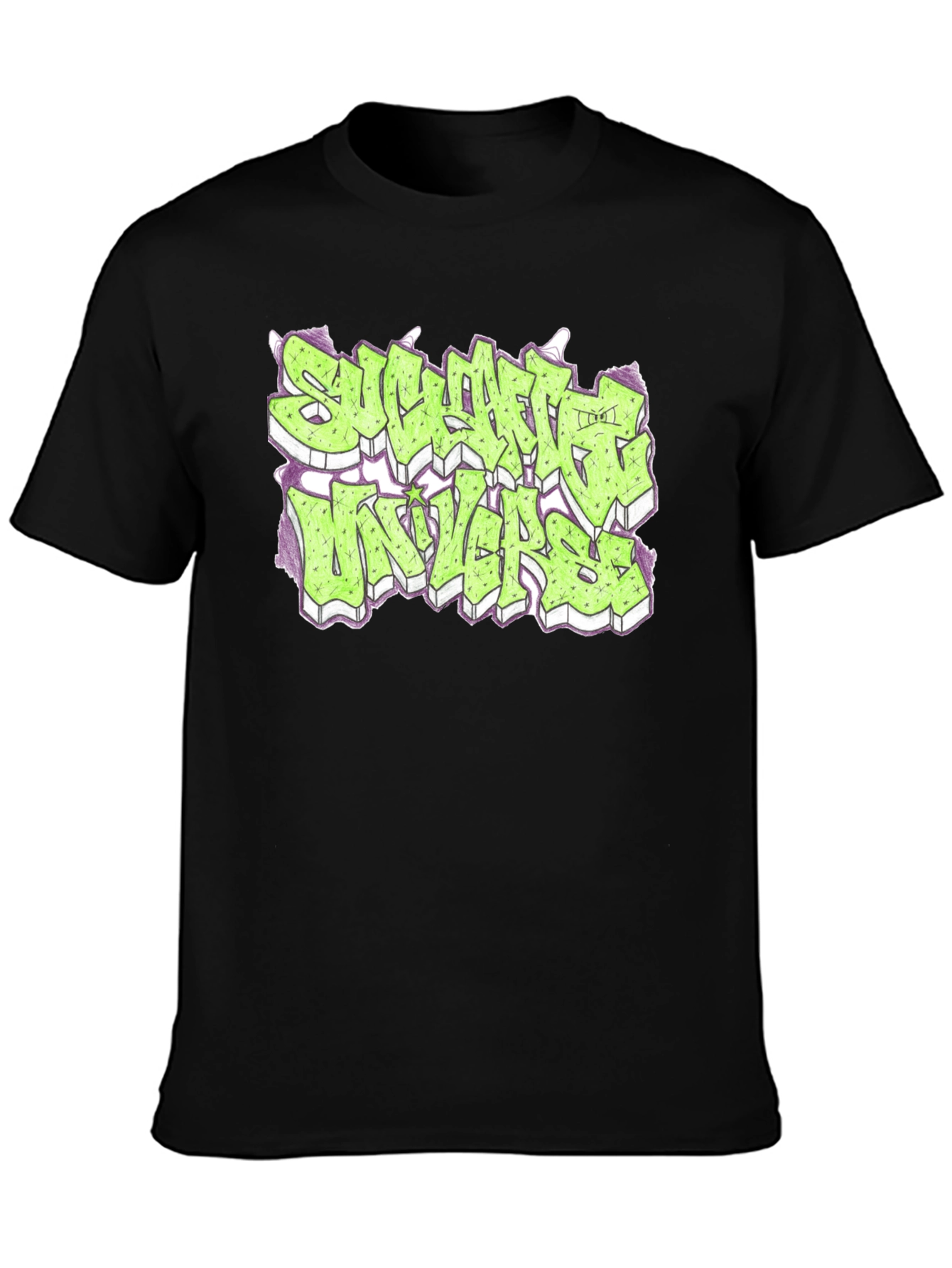 Streetwear Graphic Print Black T-Shirt