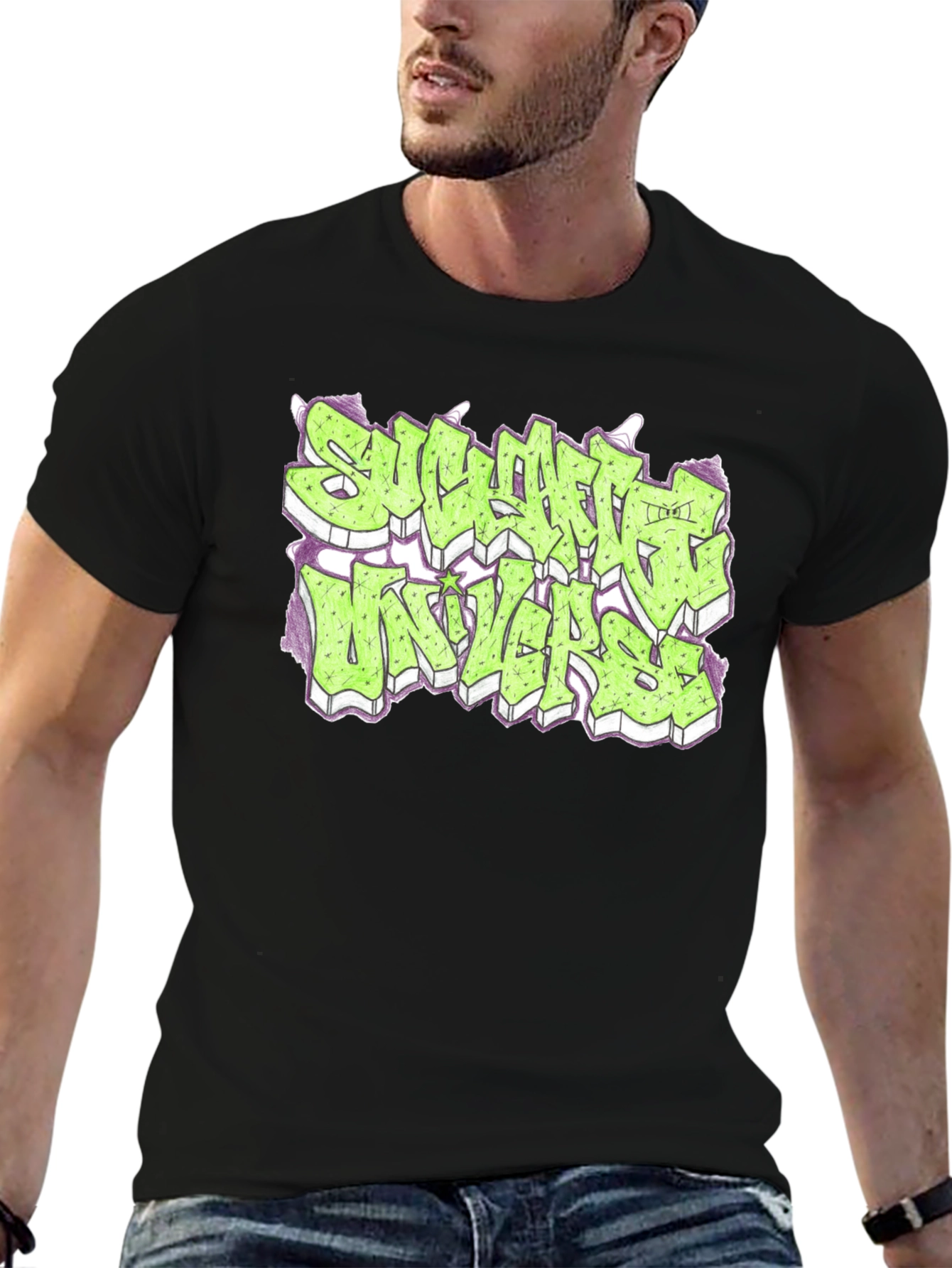 Streetwear Graphic Print Black T-Shirt