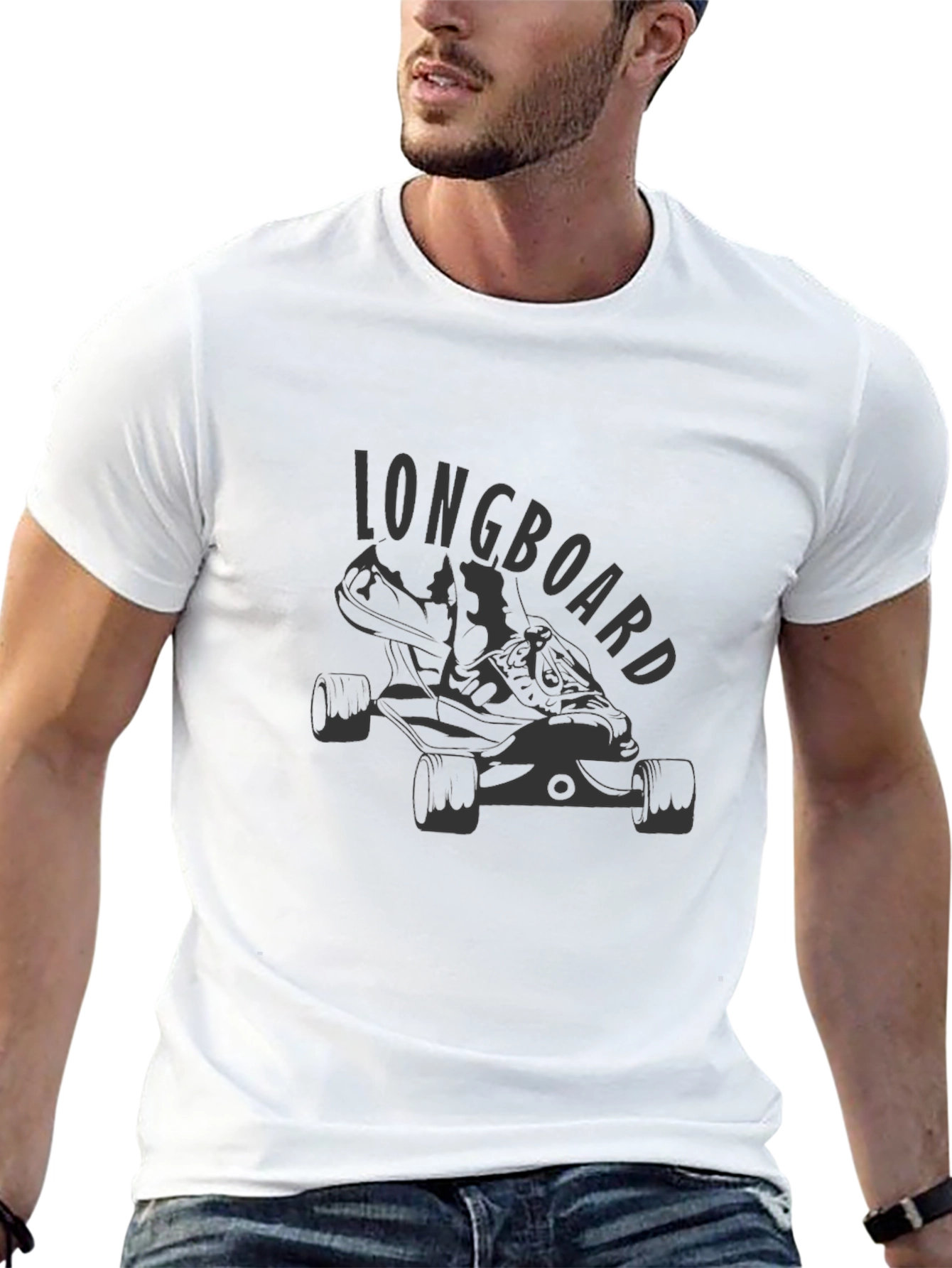 Longboard Graphic T-Shirt - Skateboarding Apparel