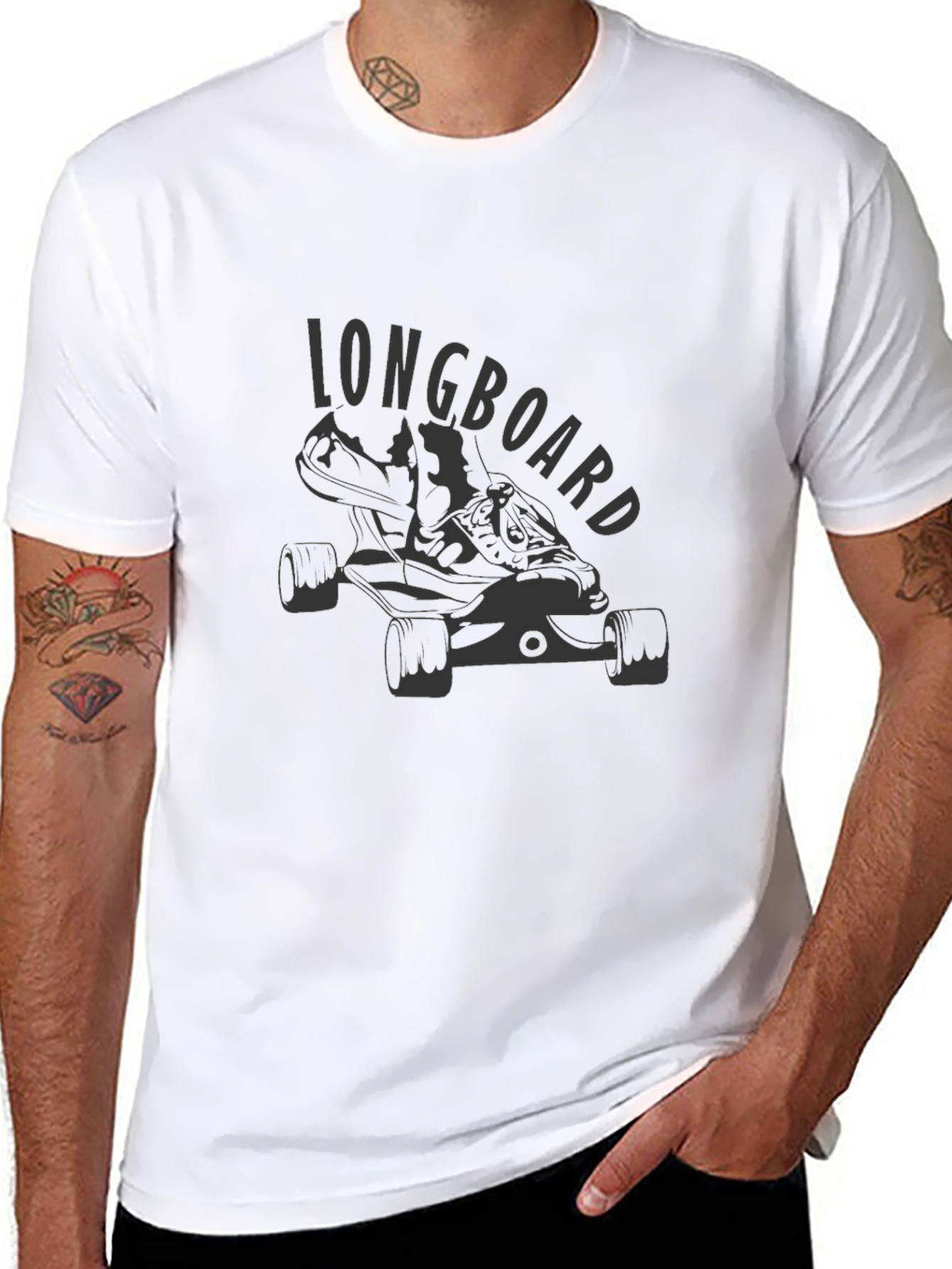 Longboard Graphic T-Shirt - Skateboarding Apparel