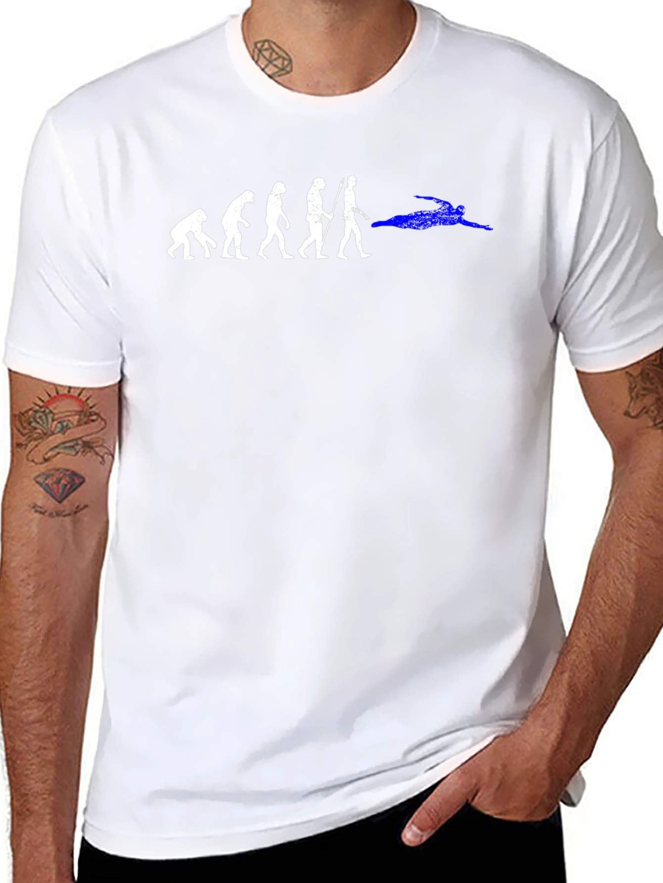Evolution of Swimmer T-Shirt