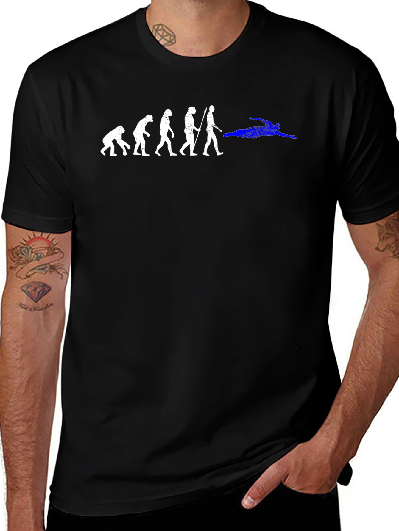 Evolution of Swimmer T-Shirt
