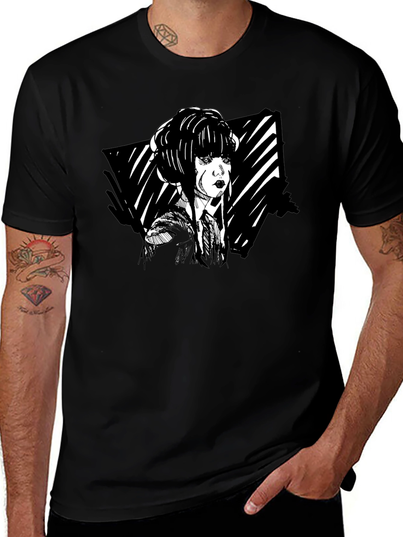 Wednesday Addams Black Graphic T-Shirt