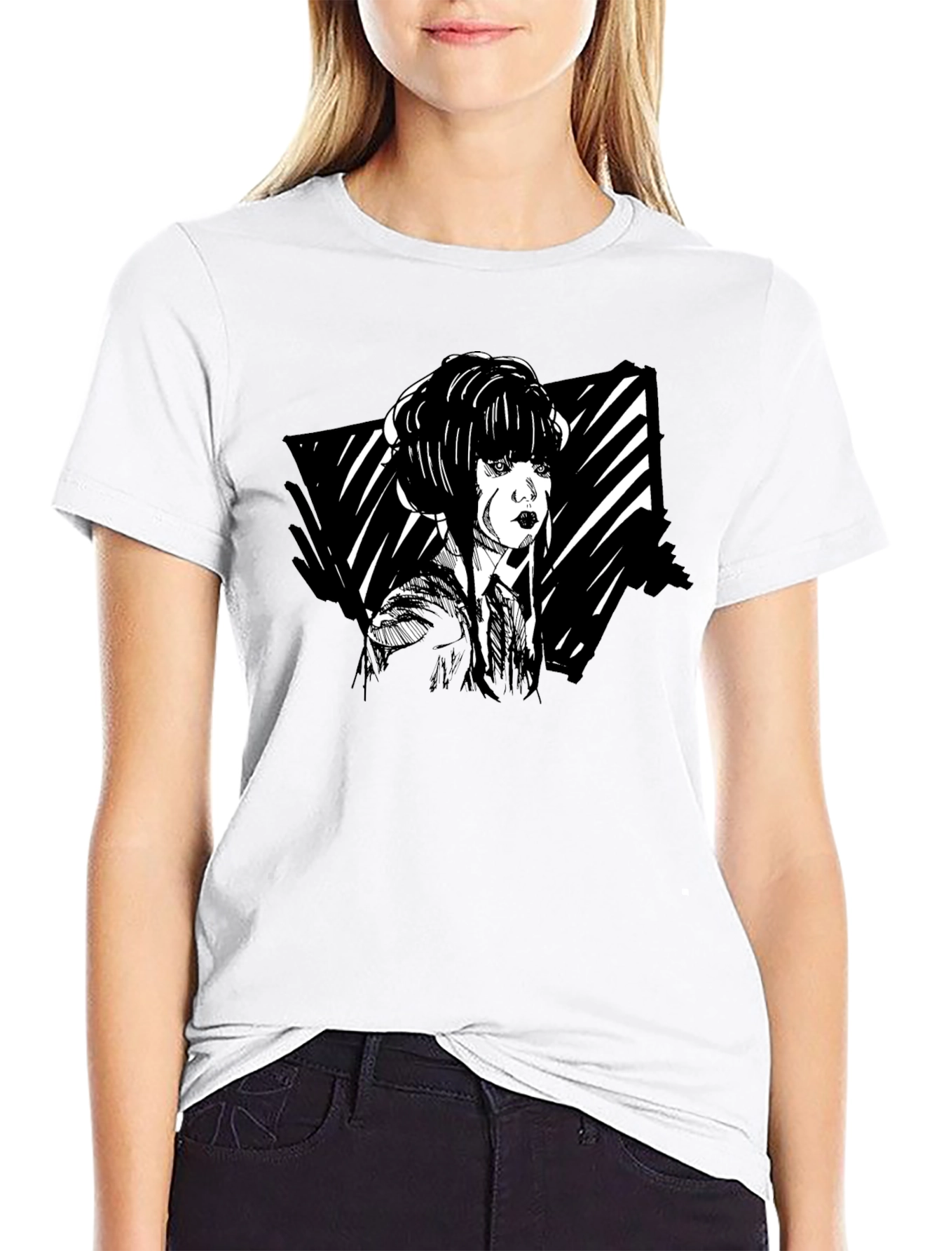 Wednesday Addams Black Graphic T-Shirt