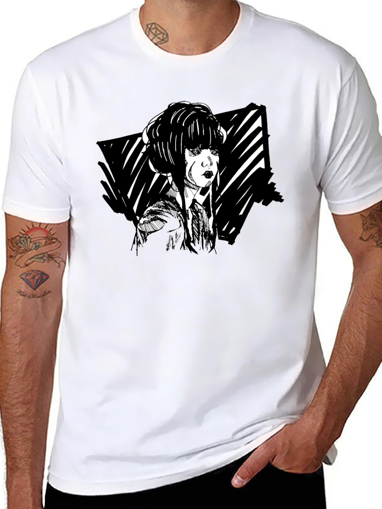 Wednesday Addams Black Graphic T-Shirt