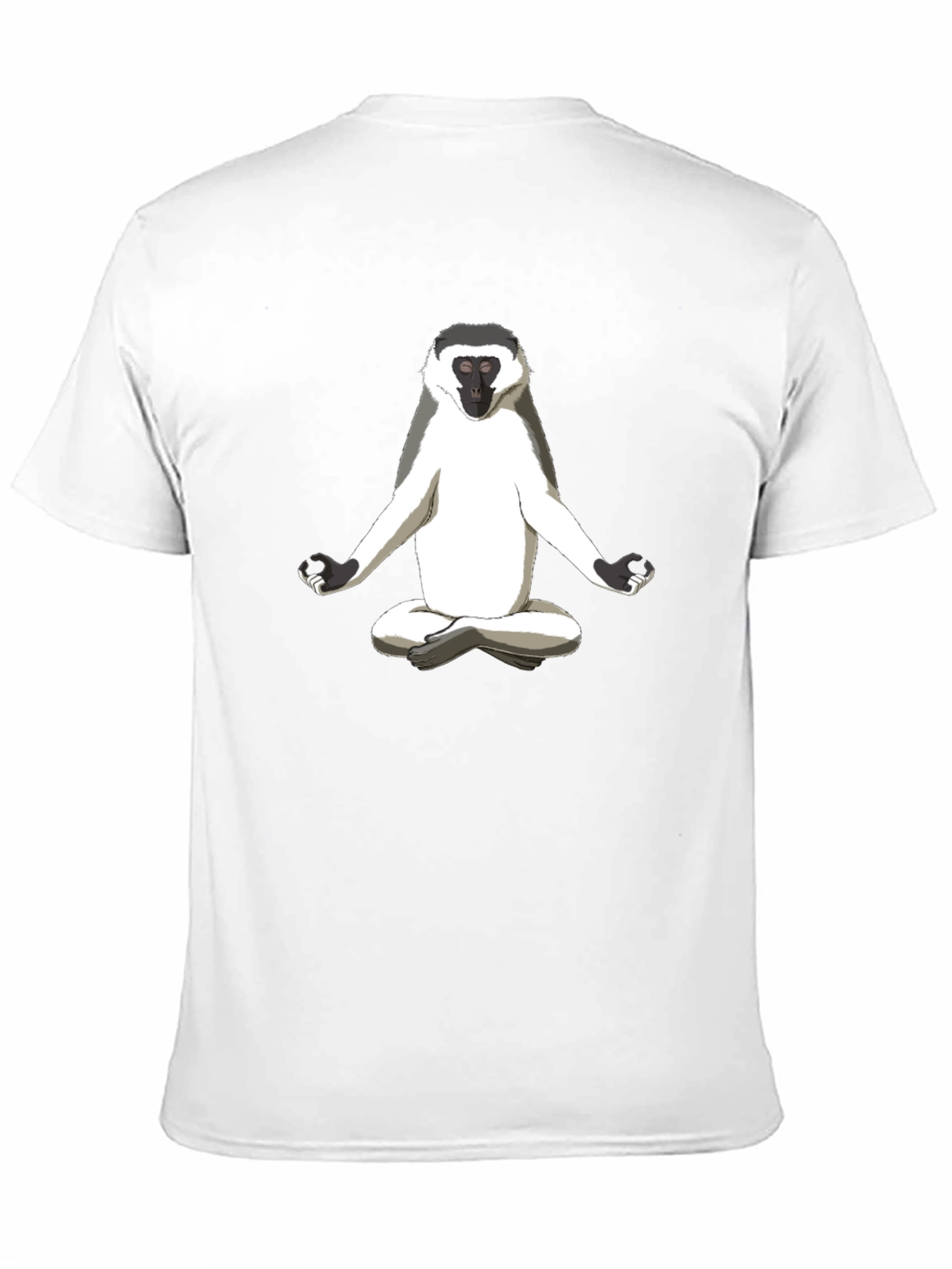 Zen Monkey Graphic Tee - Relaxed Fit Black T-Shirt