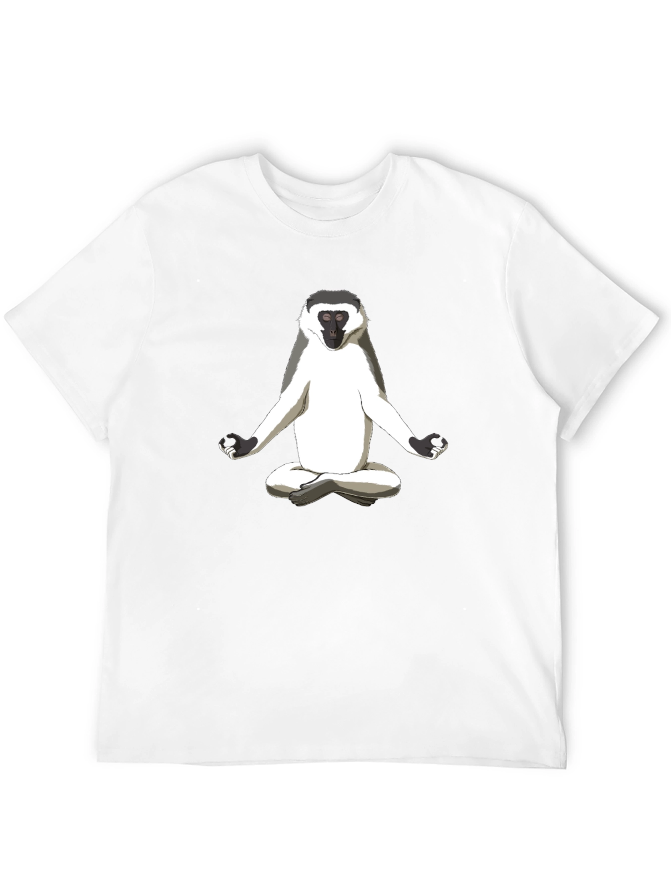Zen Monkey Graphic Tee - Relaxed Fit Black T-Shirt