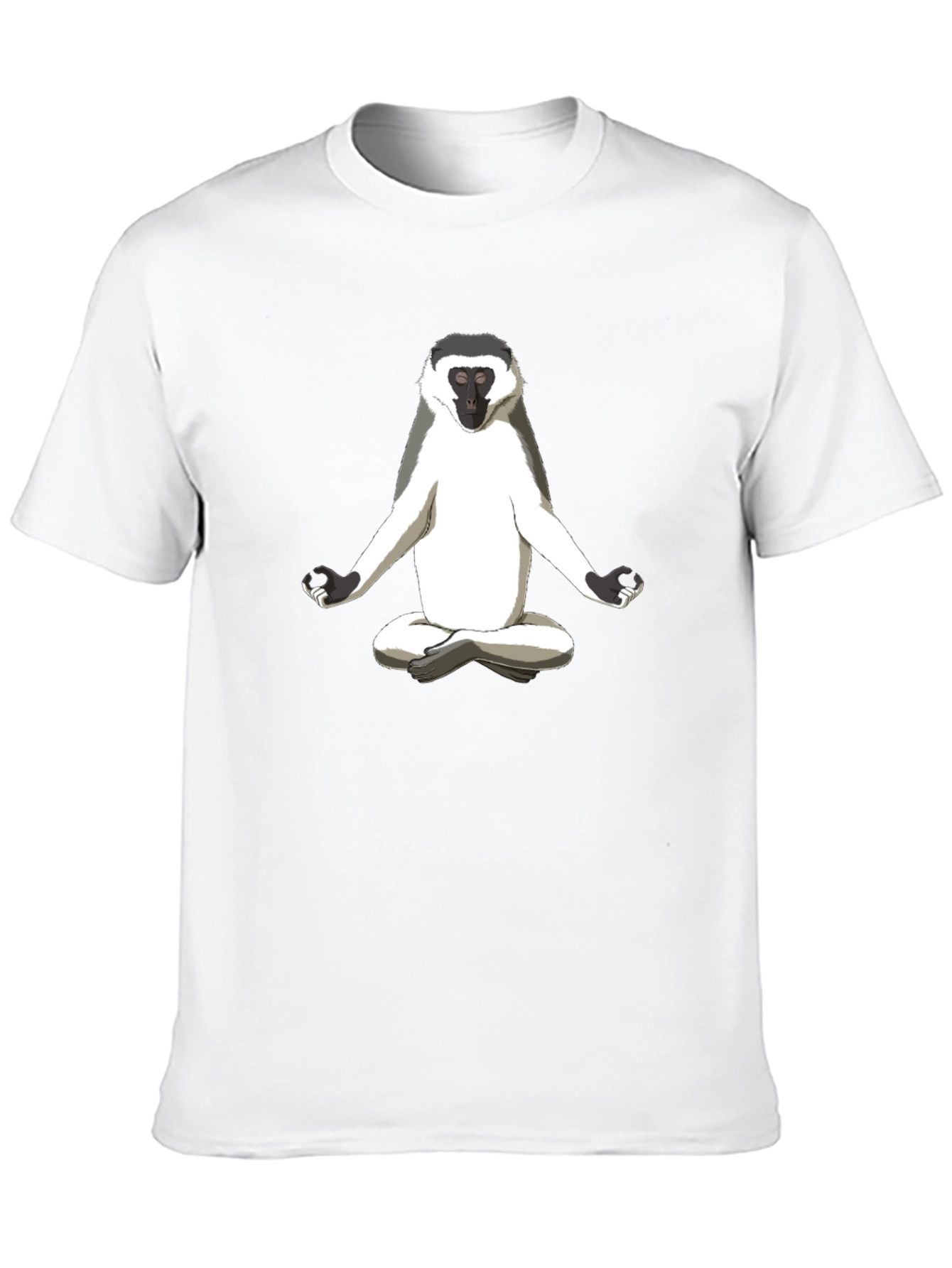 Zen Monkey Graphic Tee - Relaxed Fit Black T-Shirt