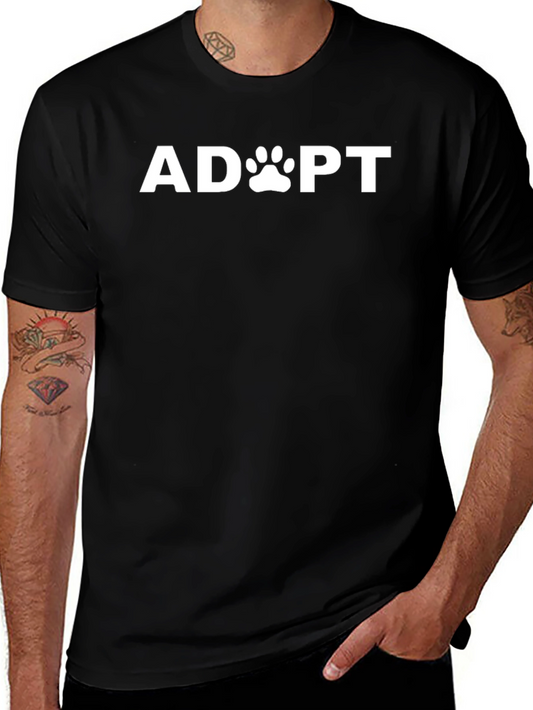 Adopt Pet Paw Print T-Shirt