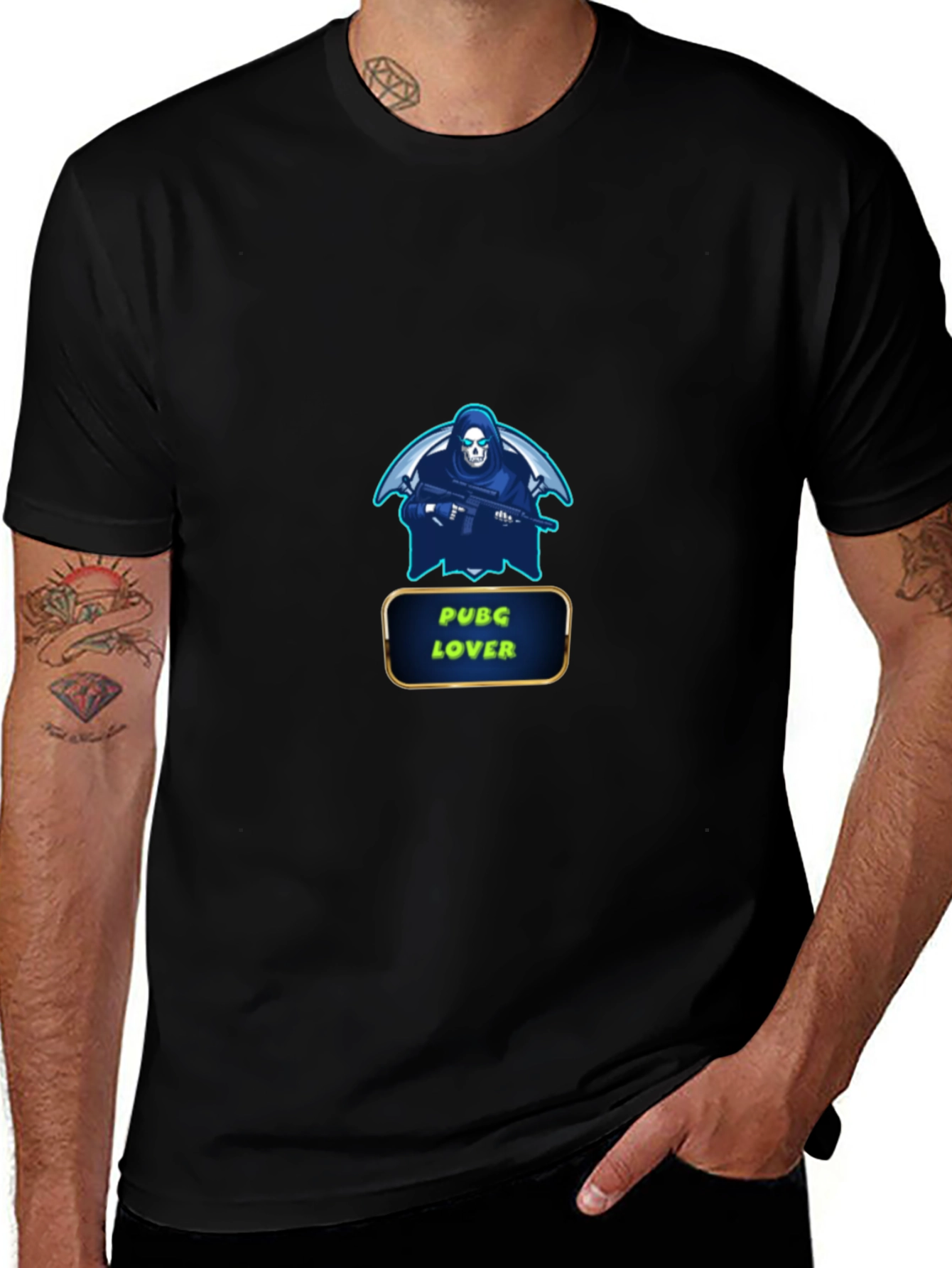 PUBG Lover Graphic Black T-Shirt