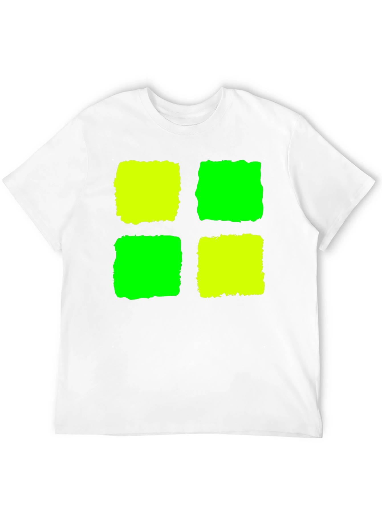 Abstract Geometric Graphic Tee - Black Cotton Blend Shirt