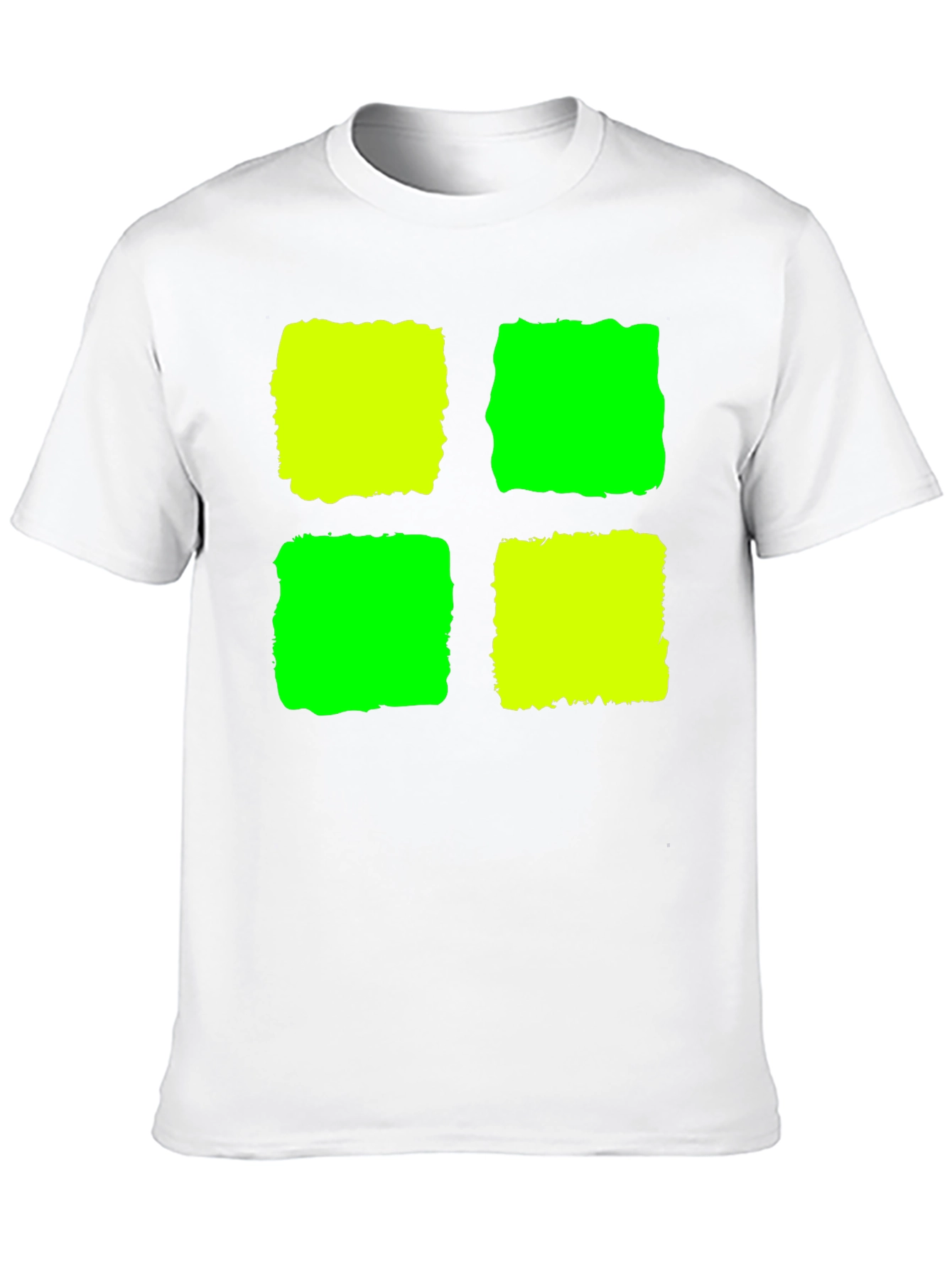 Abstract Geometric Graphic Tee - Black Cotton Blend Shirt