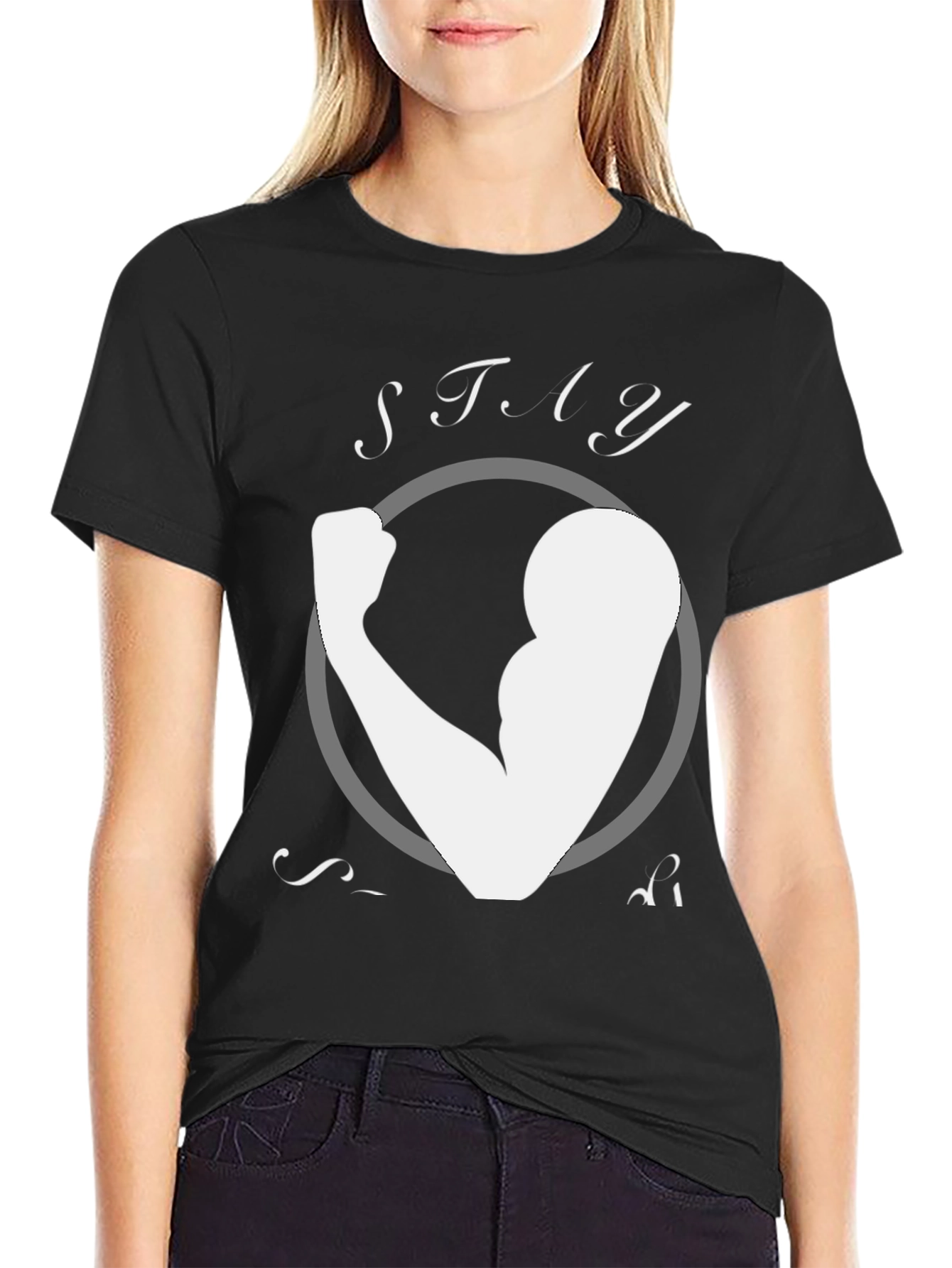 Stay Strong T-Shirt - Arm Muscle Graphic Tee