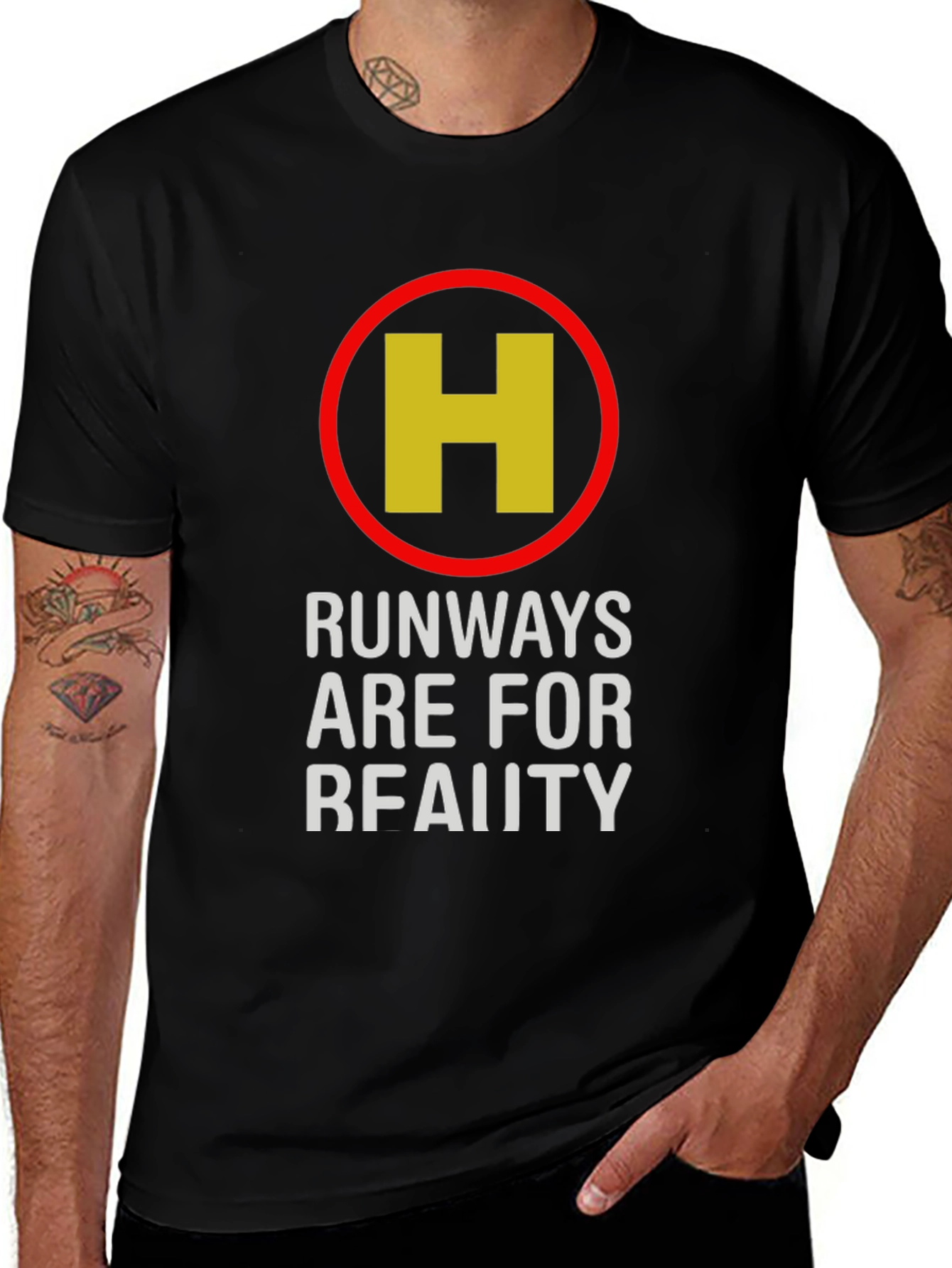 Runways Are For Reality Black Graphic Tee