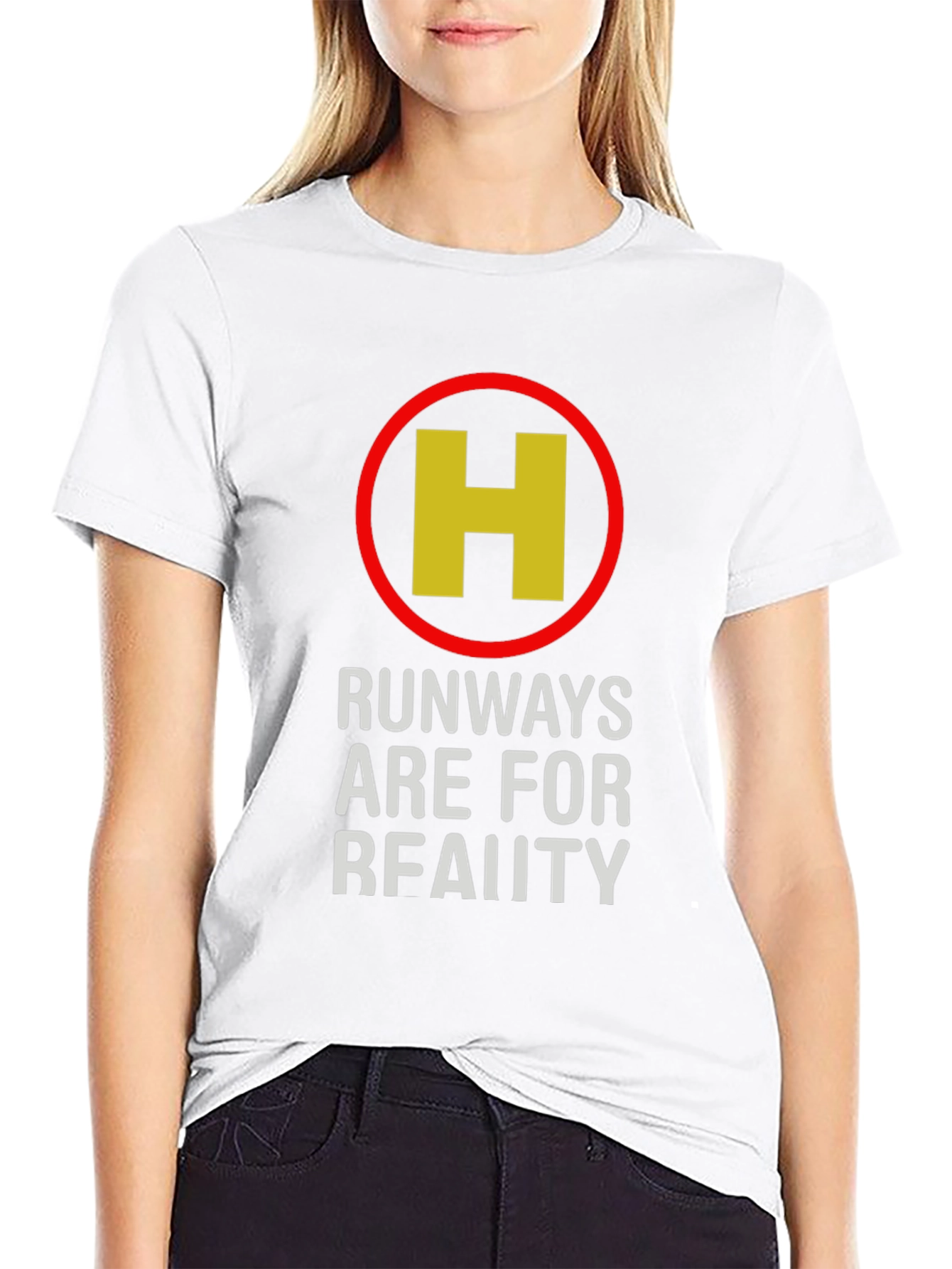 Runways Are For Reality Black Graphic Tee