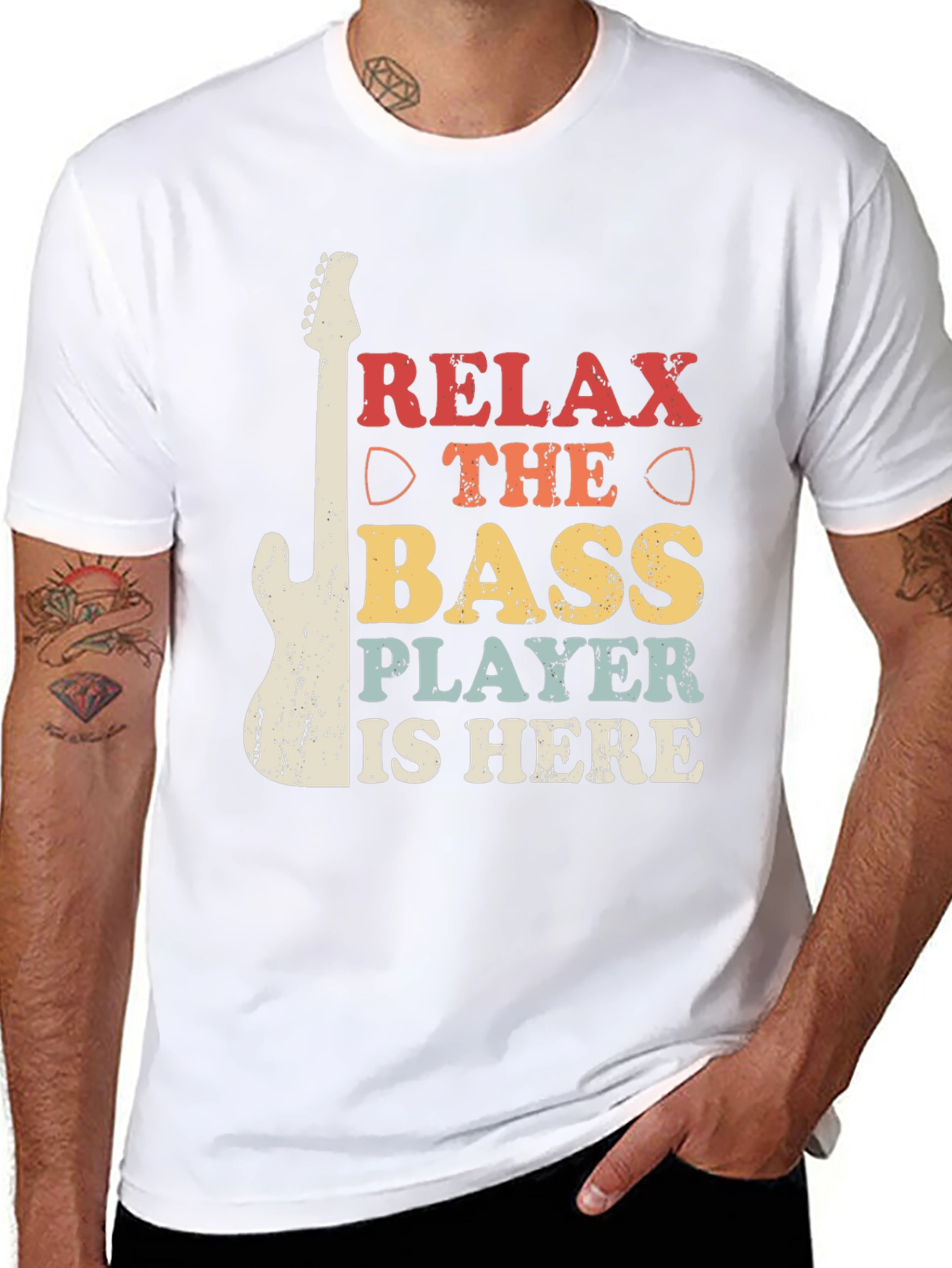 Relax The Bass Player Is Here Graphic Tee