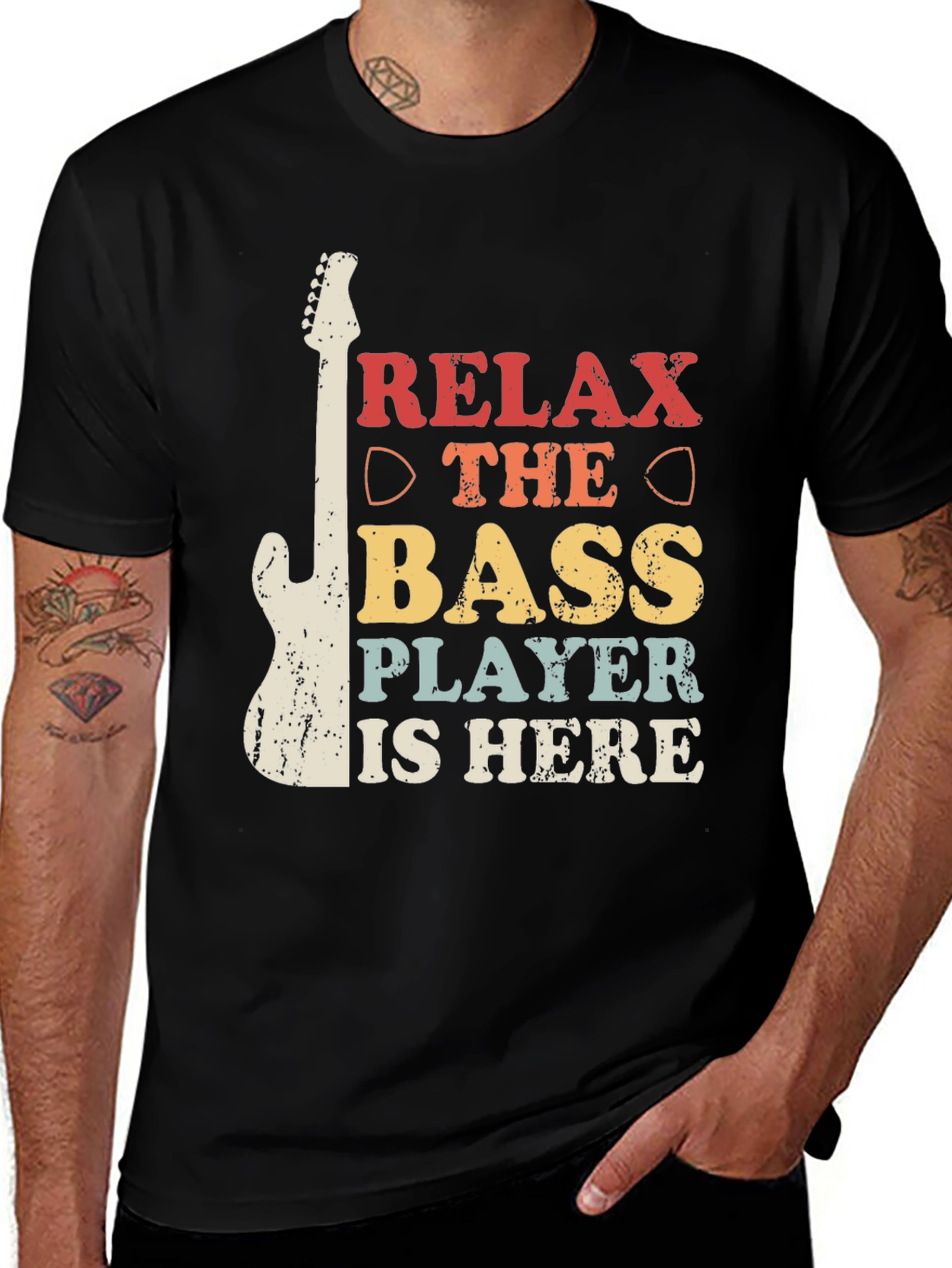 Relax The Bass Player Is Here Graphic Tee